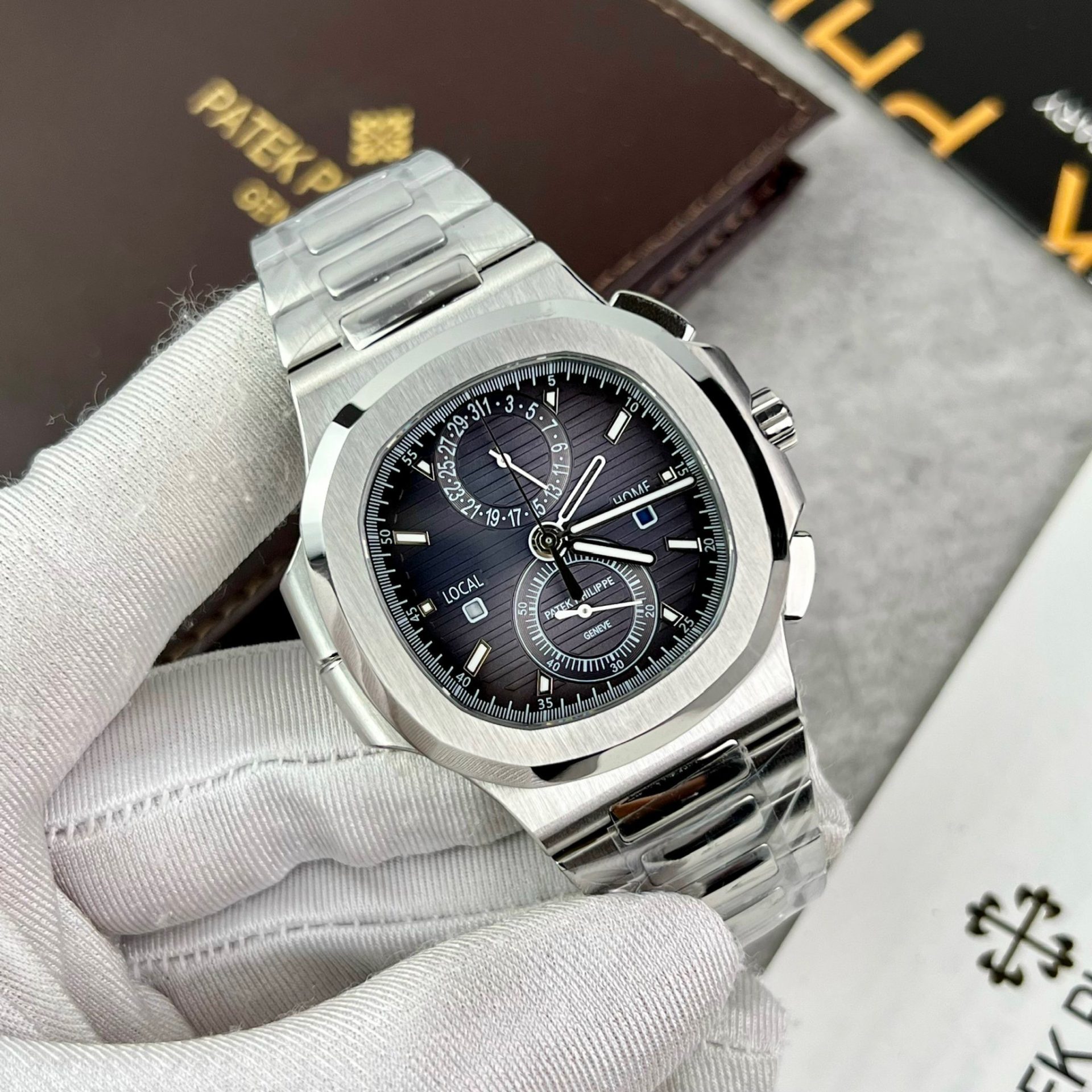 Patek Philippe Replica Watches Nautilus 7010 Womens Black Dial 32mm