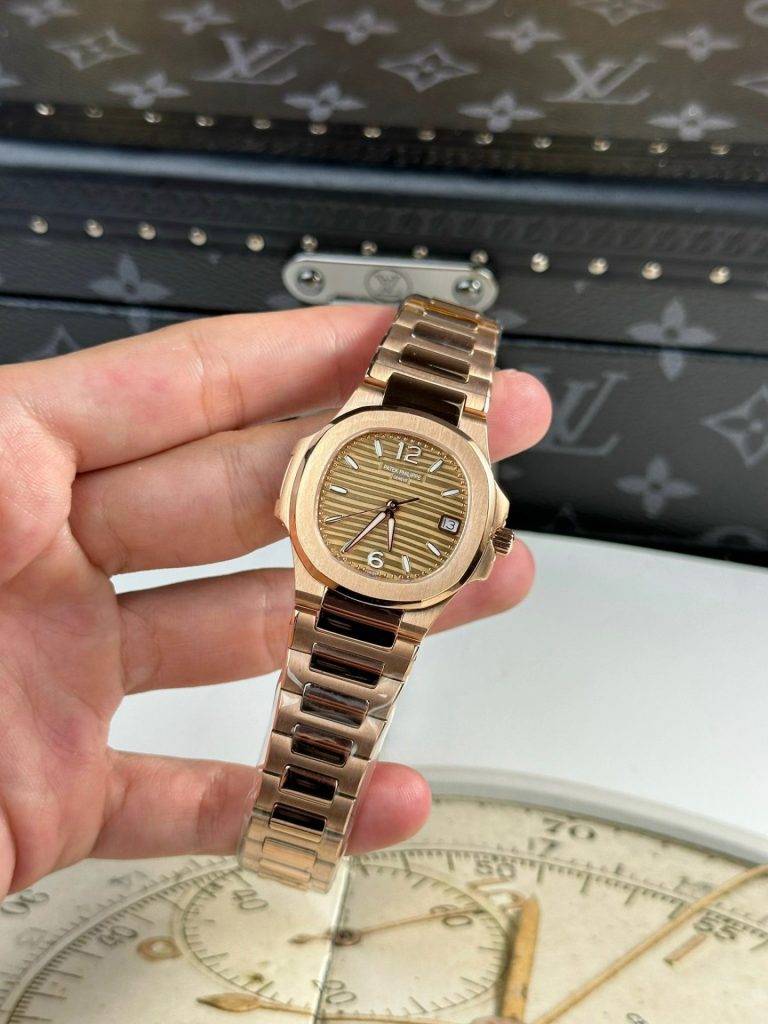 Patek Philippe Replica Watches Nautilus 7010 Womens Black Dial 32mm