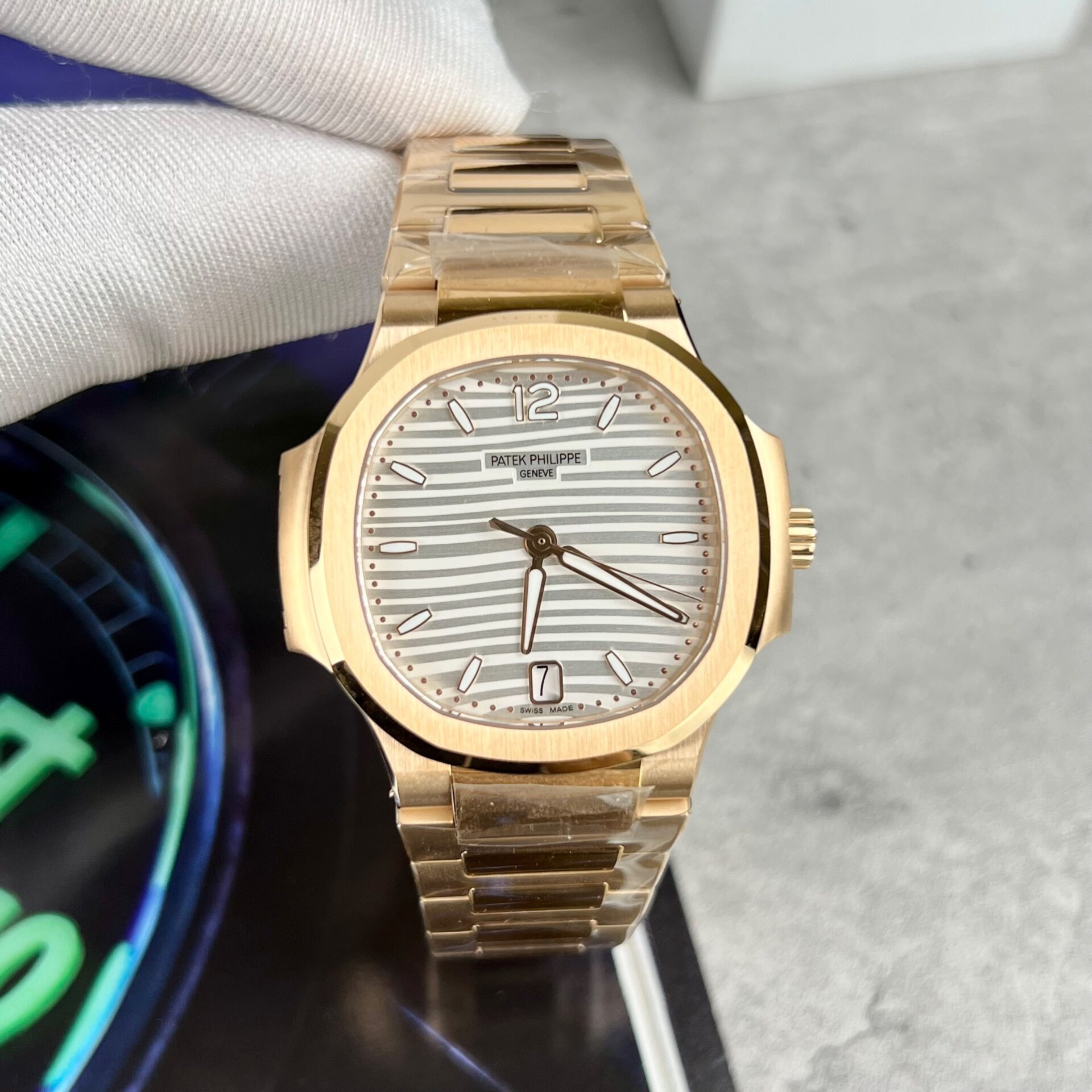 Patek Philippe Best Replica Watch Nautilus 5719 Custom Full Moissanite Diamonds 40mm