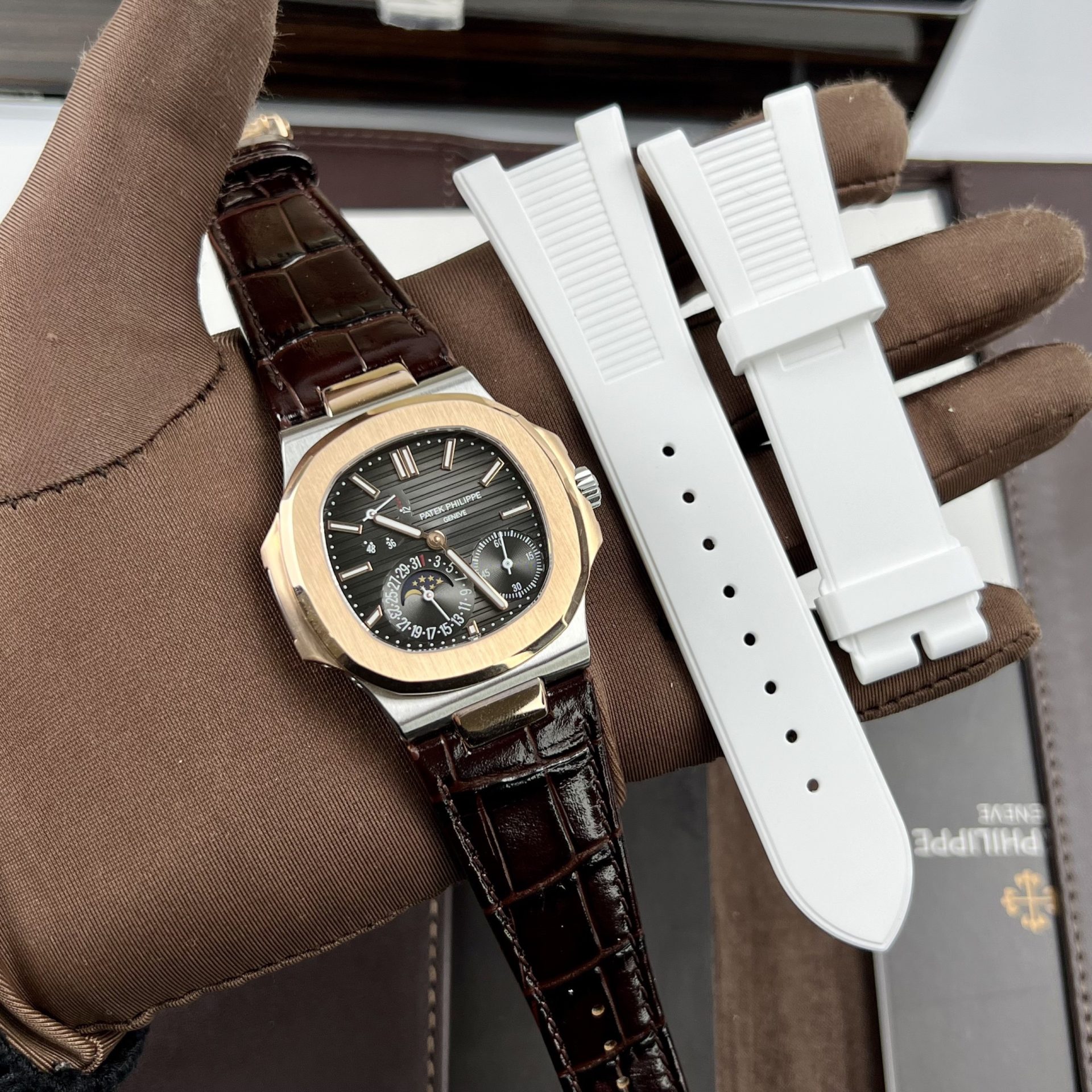 Patek Philippe Best Replica Watch Nautilus 5719 Custom CVD Diamond And White Gold 40mm