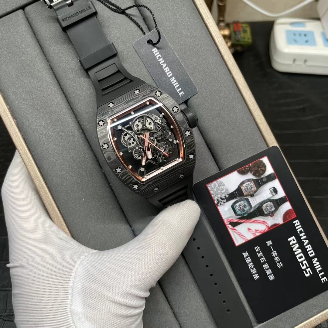 Richard Mille Replica Watch RM001 Tourbillon Black Ceramic 42mm