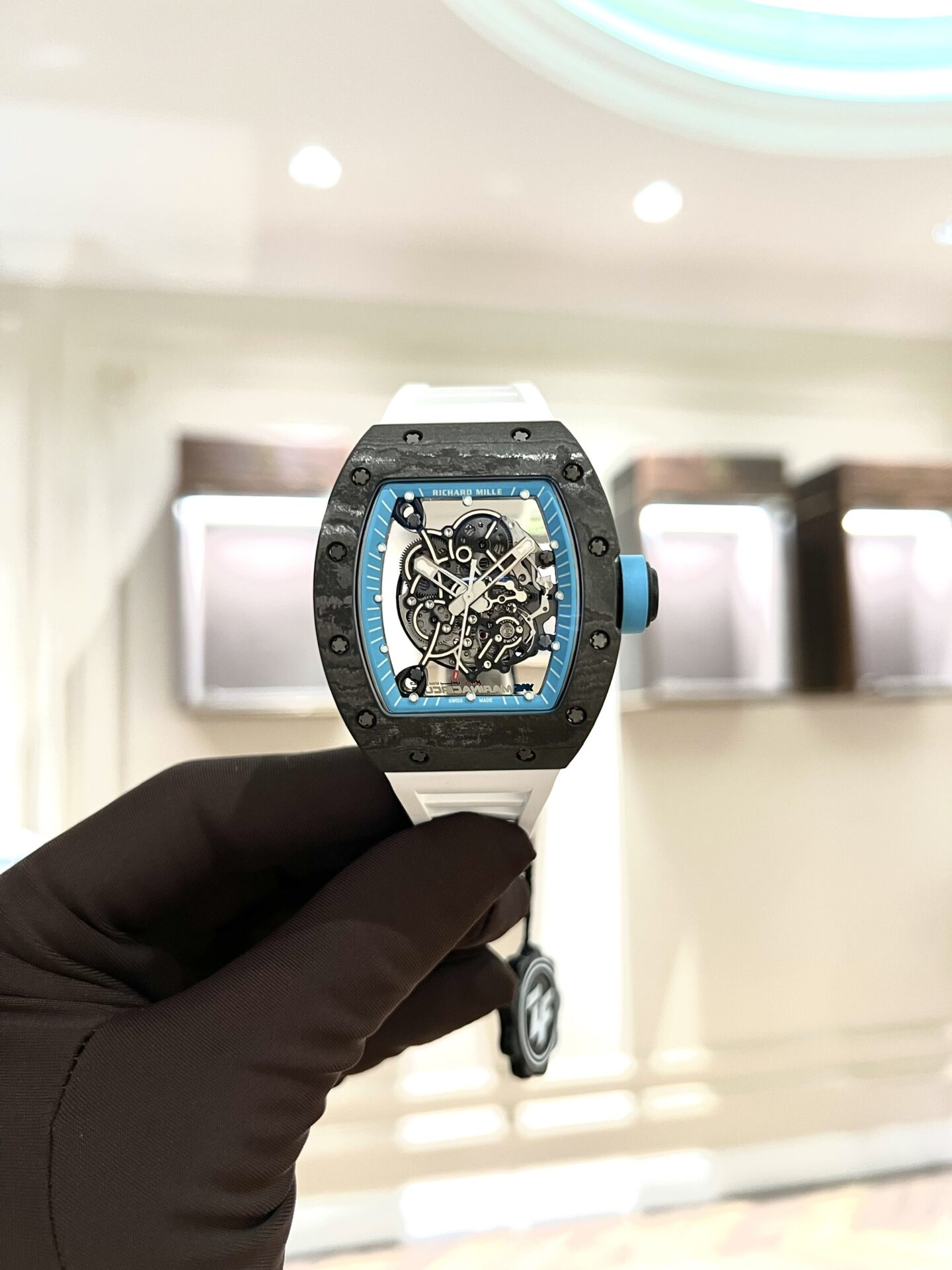 Richard Mille Replica Watch RM26-01 Tourbillon Sapphire Motifs Panda 43mm