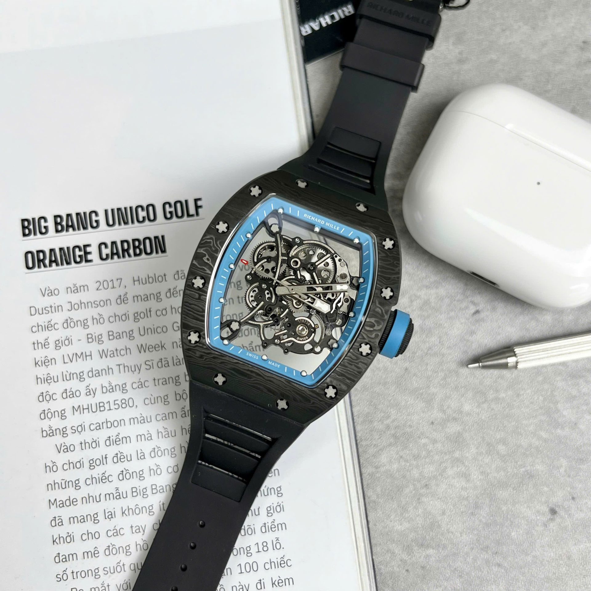 Richard Mille Replica Watch RM35-01 Carbon Rubber Strap BBR Factory 44mm