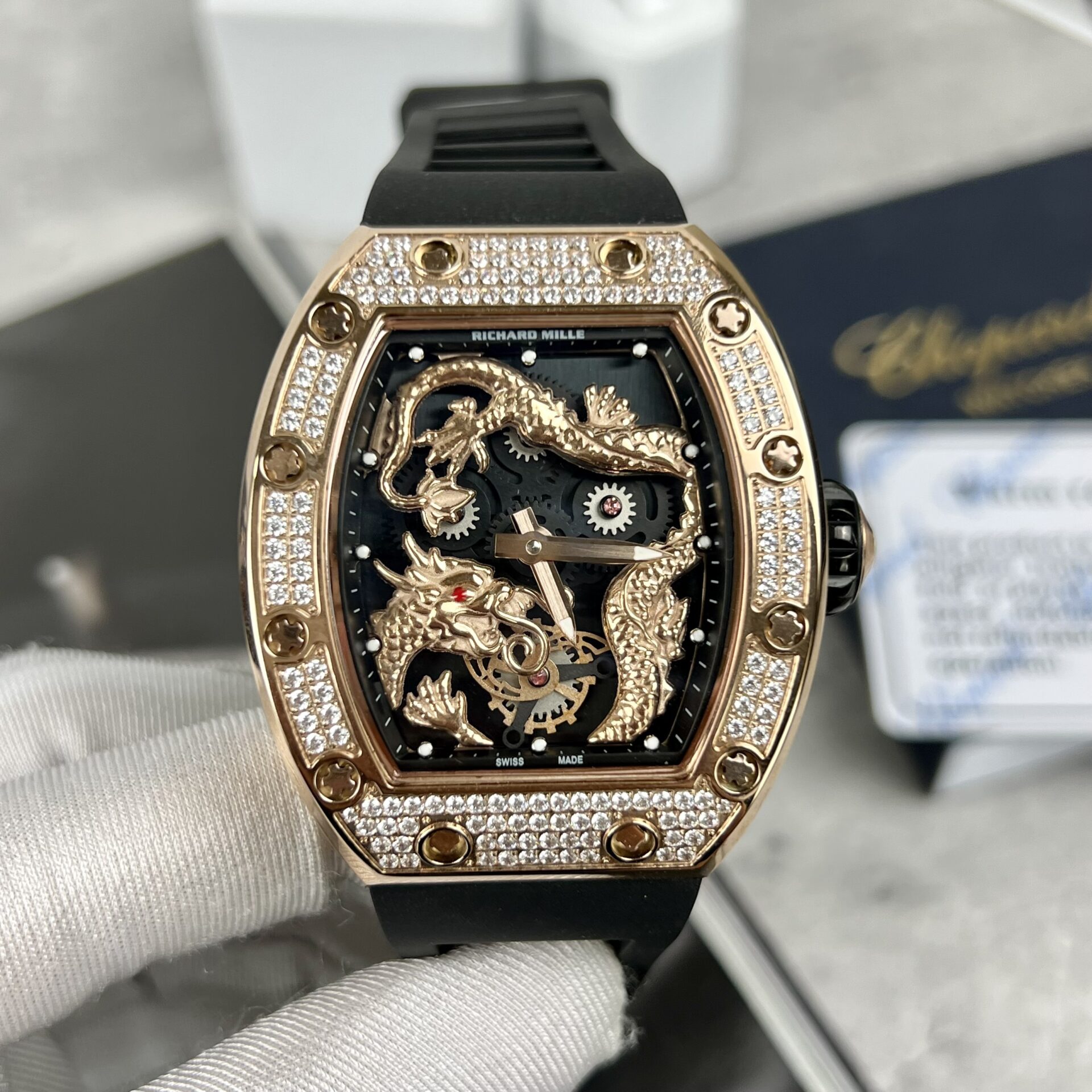 Richard Mille Replica Watch RM055 Bubba Watson Black Ceramic BBR Factory 45mm