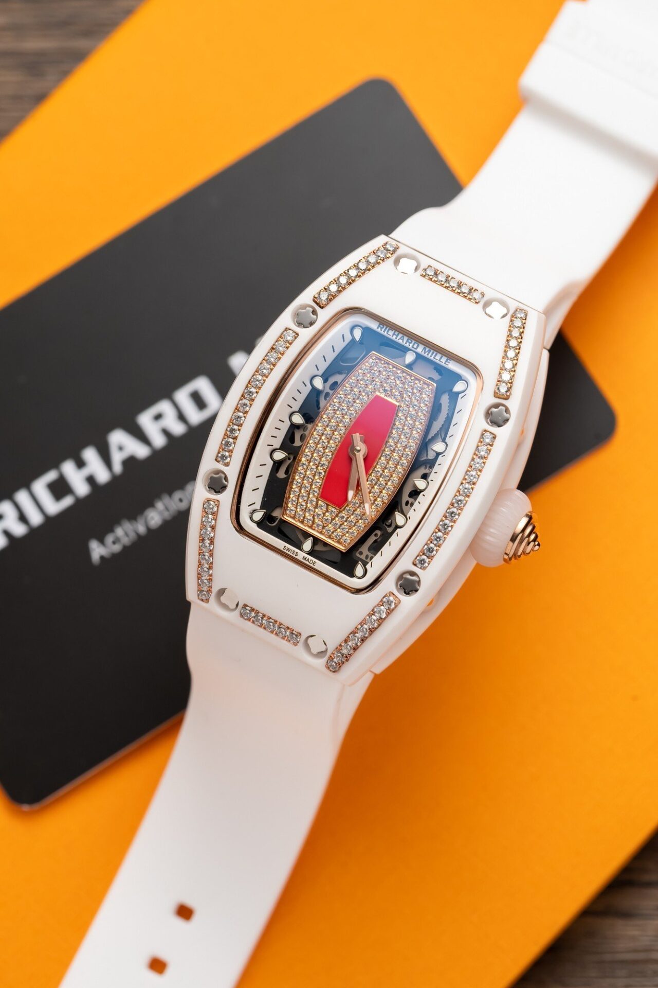 Richard Mille Replica Watch RM38-02 Tourbillon Rubber Strap 43.7mm