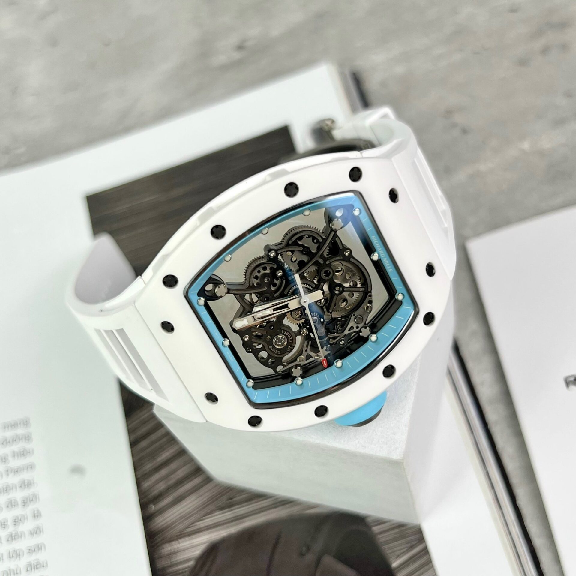 Richard Mille Replica Watch RM47 Samurai Ceramic Rubber Strap 42.7mm