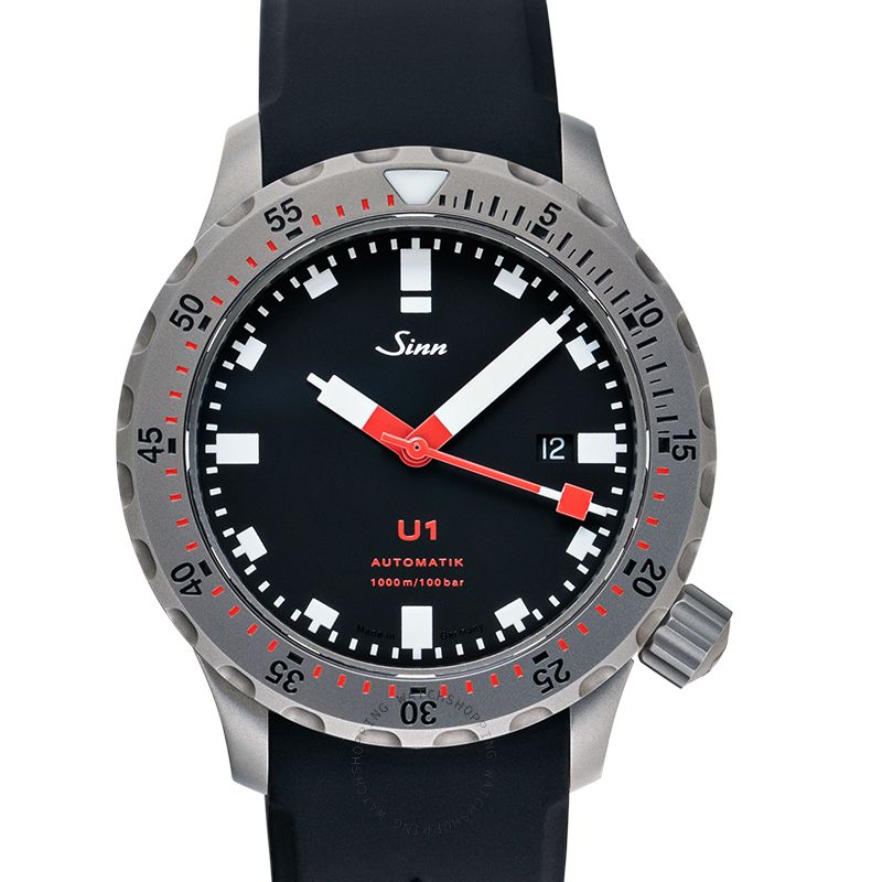 Sinn Diving Watches 1010.010-Silicone-FC-BLK