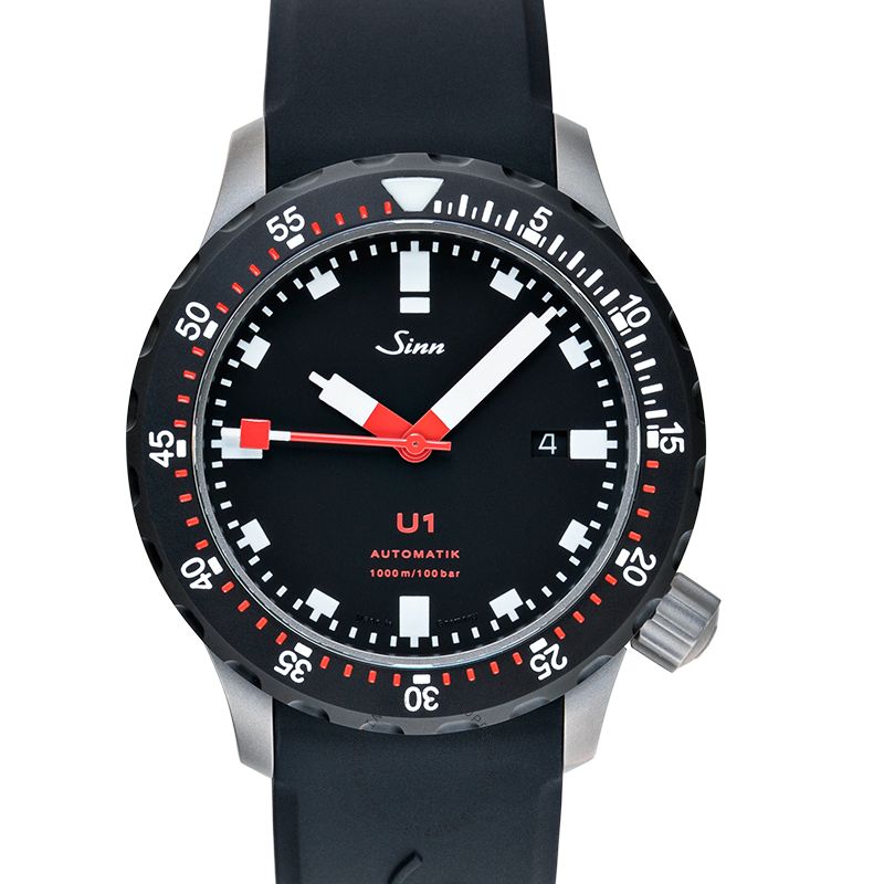 Sinn Diving Watches 1010.050-Silicone-LFC-Blk