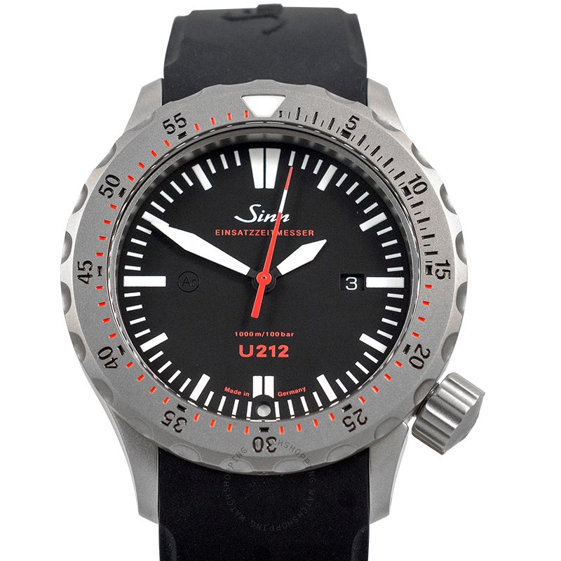 Sinn Diving Watches 212.040-Silicone-LFC-Blk