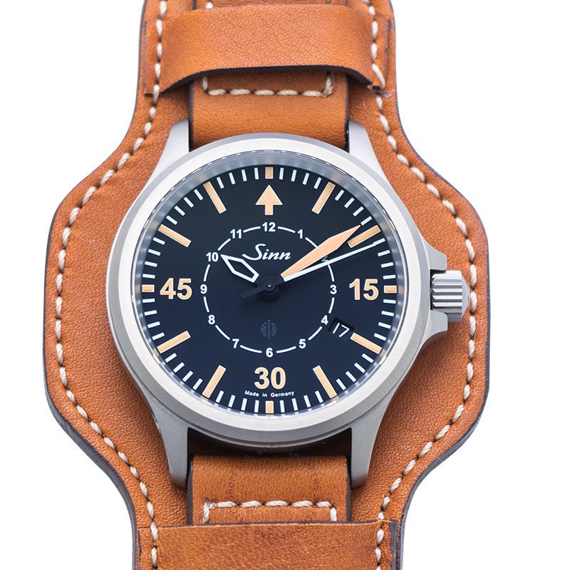 Sinn Instrument Watches 856.012-Leather-Calfskin with leather underlay-CSLC-Mid brown