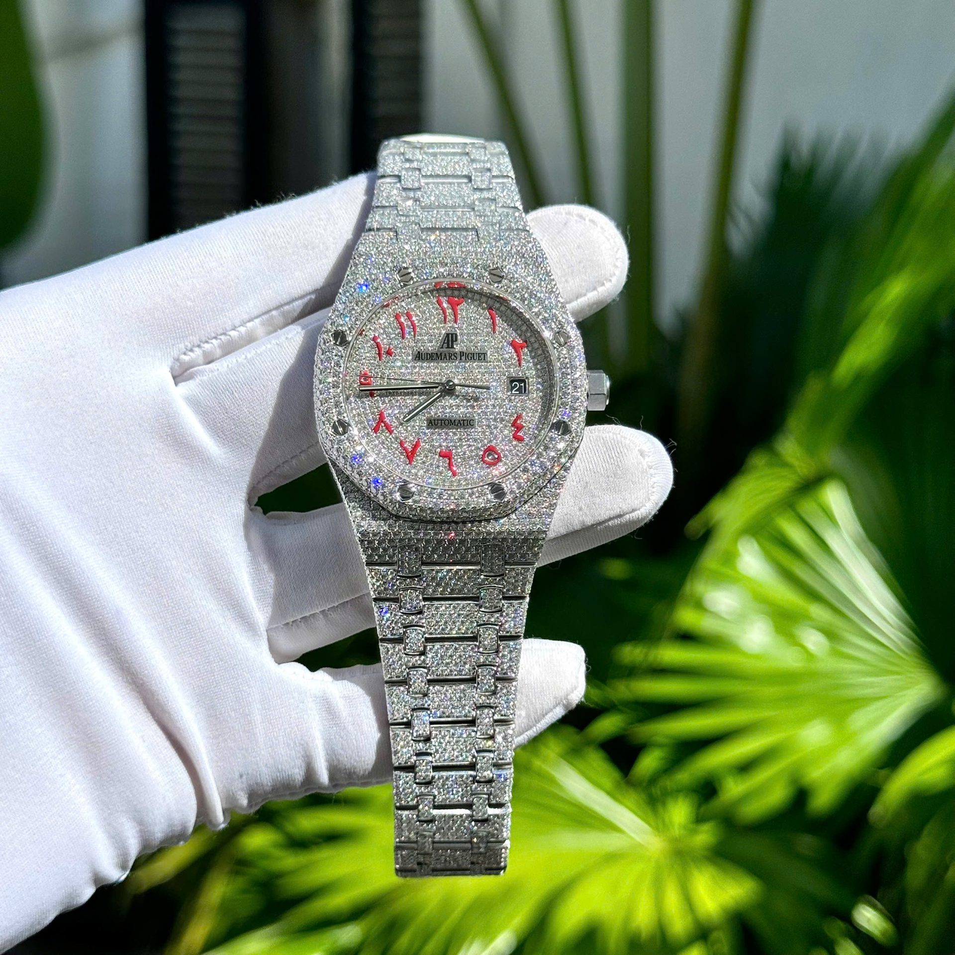 replica Audemars Piguet Clone Watch Royal Oak White Dial Metal Wire 34mm WATCHES 1 
