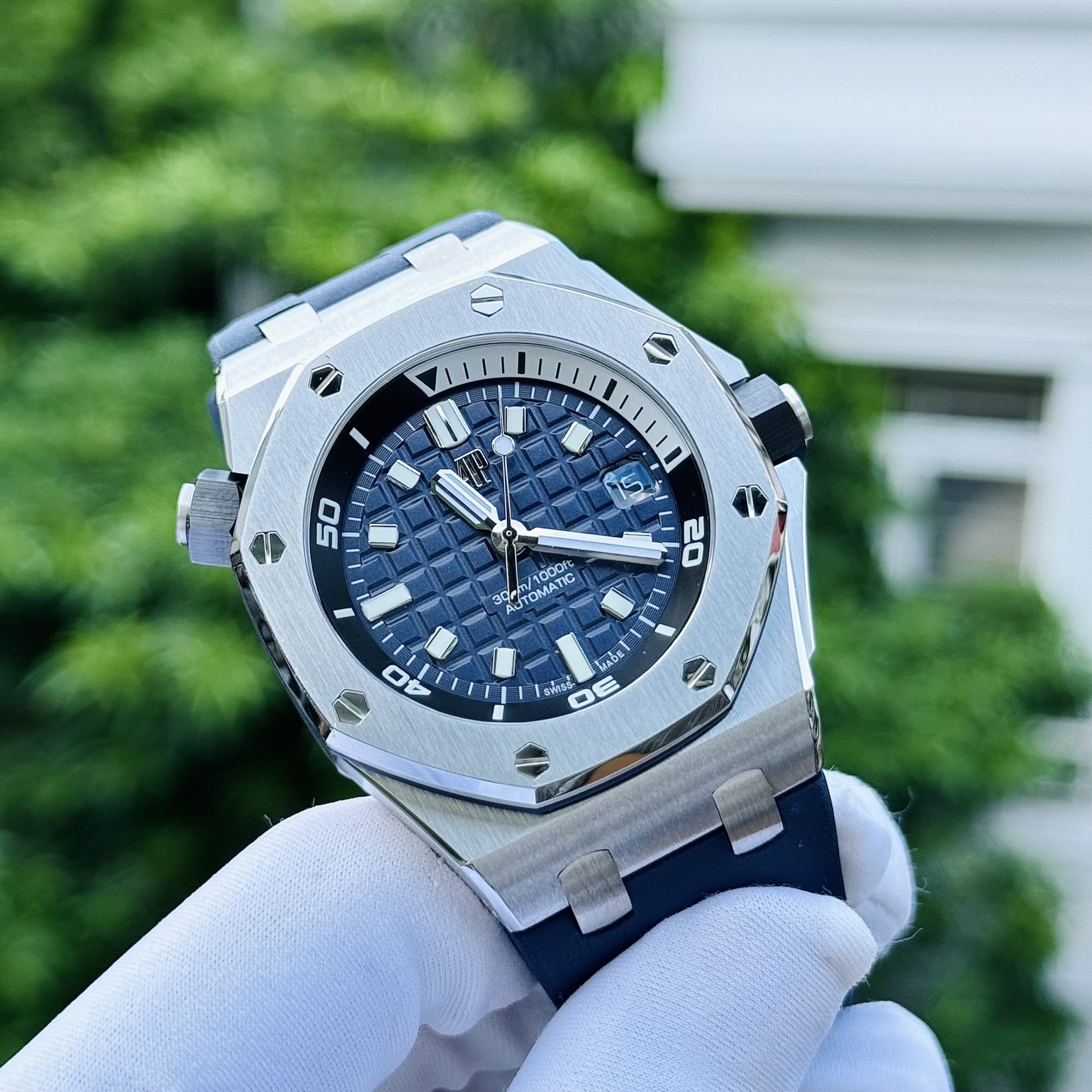 replica Audemars Piguet Royal Oak 26574OR Rose Gold Replica Watch Blue Dial 41mm WATCHES 1 