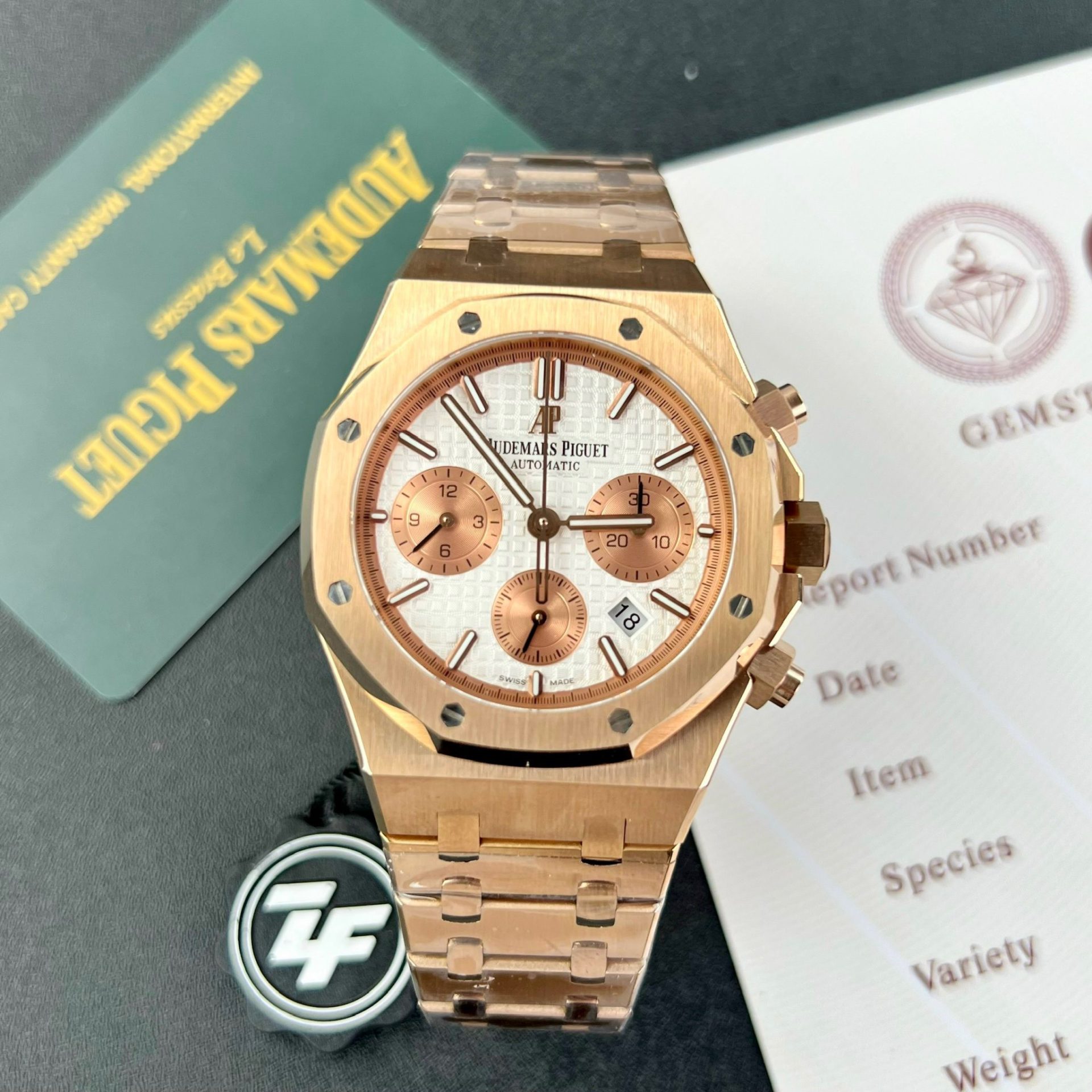 replica Audemars Piguet Royal Oak 26574OR Rose Gold Replica Watch Blue Dial 41mm WATCHES 1 