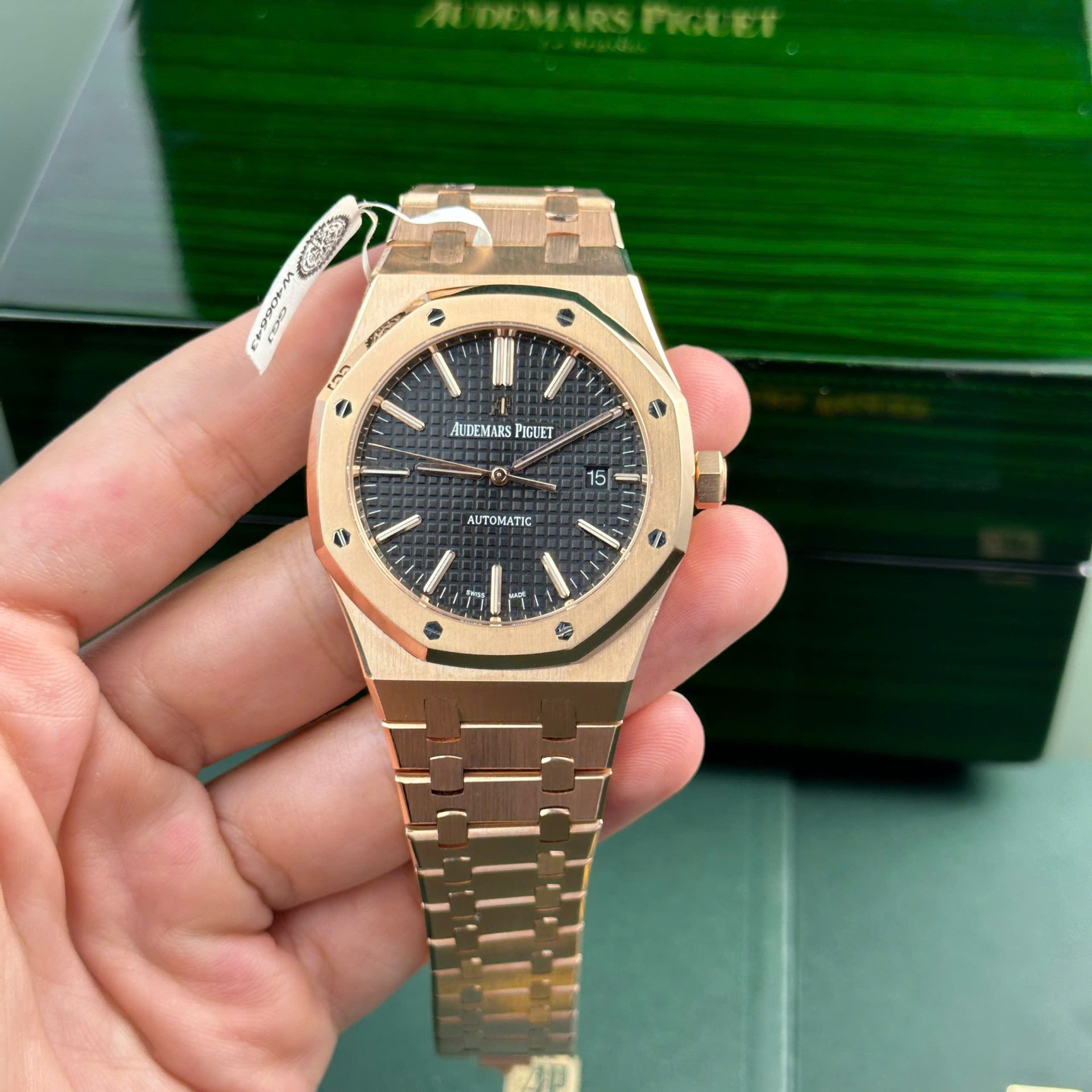 replica Audemars Piguet Fake Watch Royal Oak 15450 White Gold IP Factory 37mm WATCHES 1 