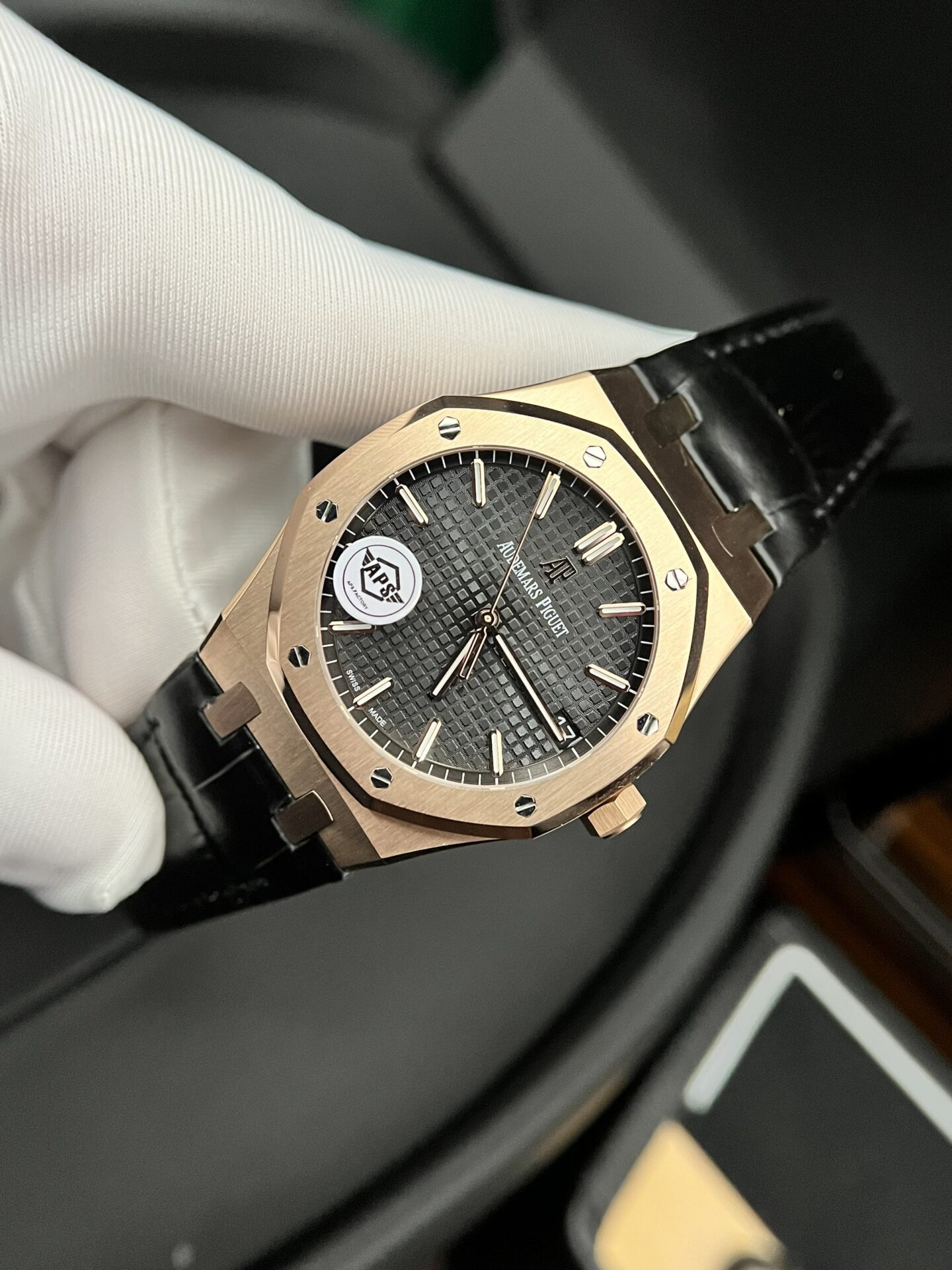 replica Audemars Piguet Replica Watch Royal Oak Blue Dial Metal Wire 34mm WATCHES 1 