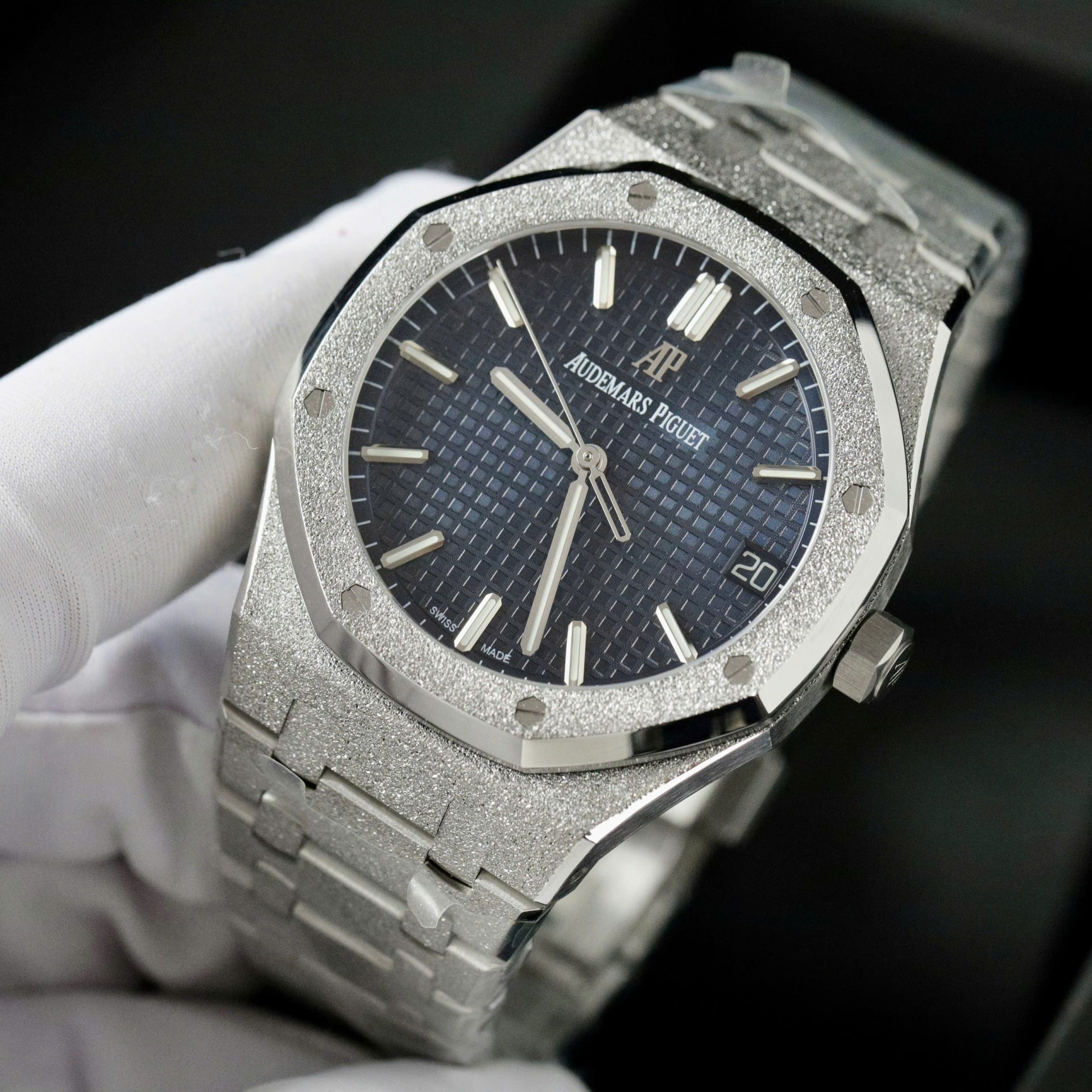 replica Audemars Piguet Fake Watch Royal Oak 15450ST Dial Blue APS Factory 37mm WATCHES 1 