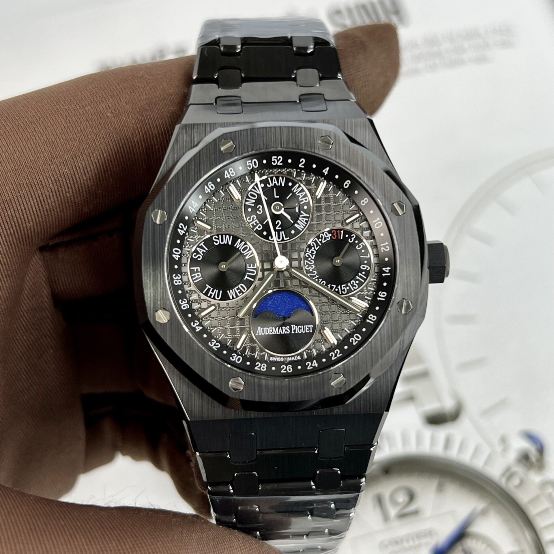 replica Audemars Piguet Replica Watches Royal Oak 15720ST Green Dial IP Factory 42mm WATCHES 1 