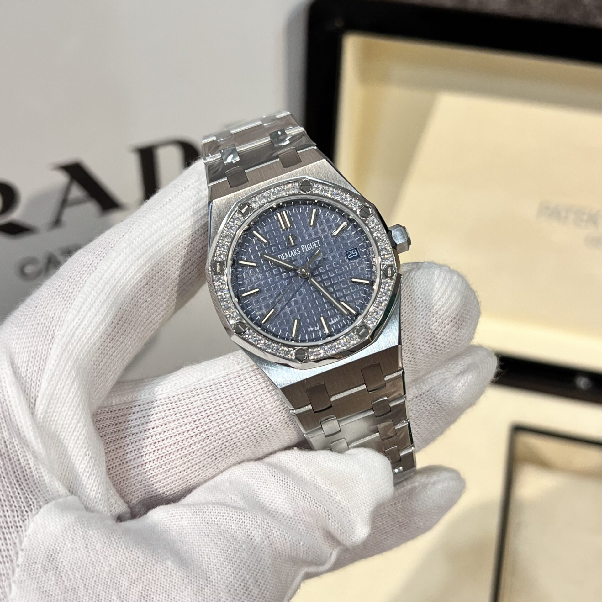 replica Audemars Piguet Replica Watch Royal Oak 15720ST Blue Dial IP Factory 41mm WATCHES 1 