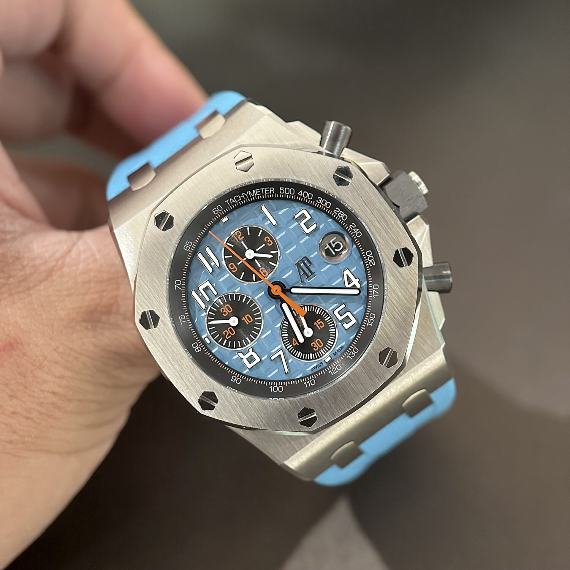 replica Audemars Piguet Fake Watch Royal Oak 15450 White Gold IP Factory 37mm WATCHES 1 
