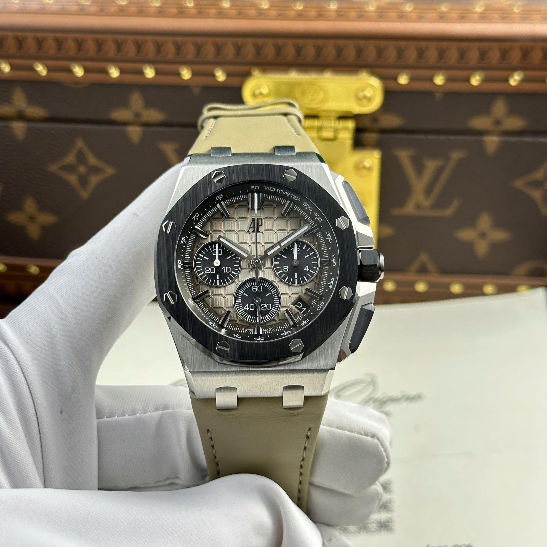 replica Audemars Piguet Replica Watches Royal Oak 15720ST Green Dial IP Factory 42mm WATCHES 1 