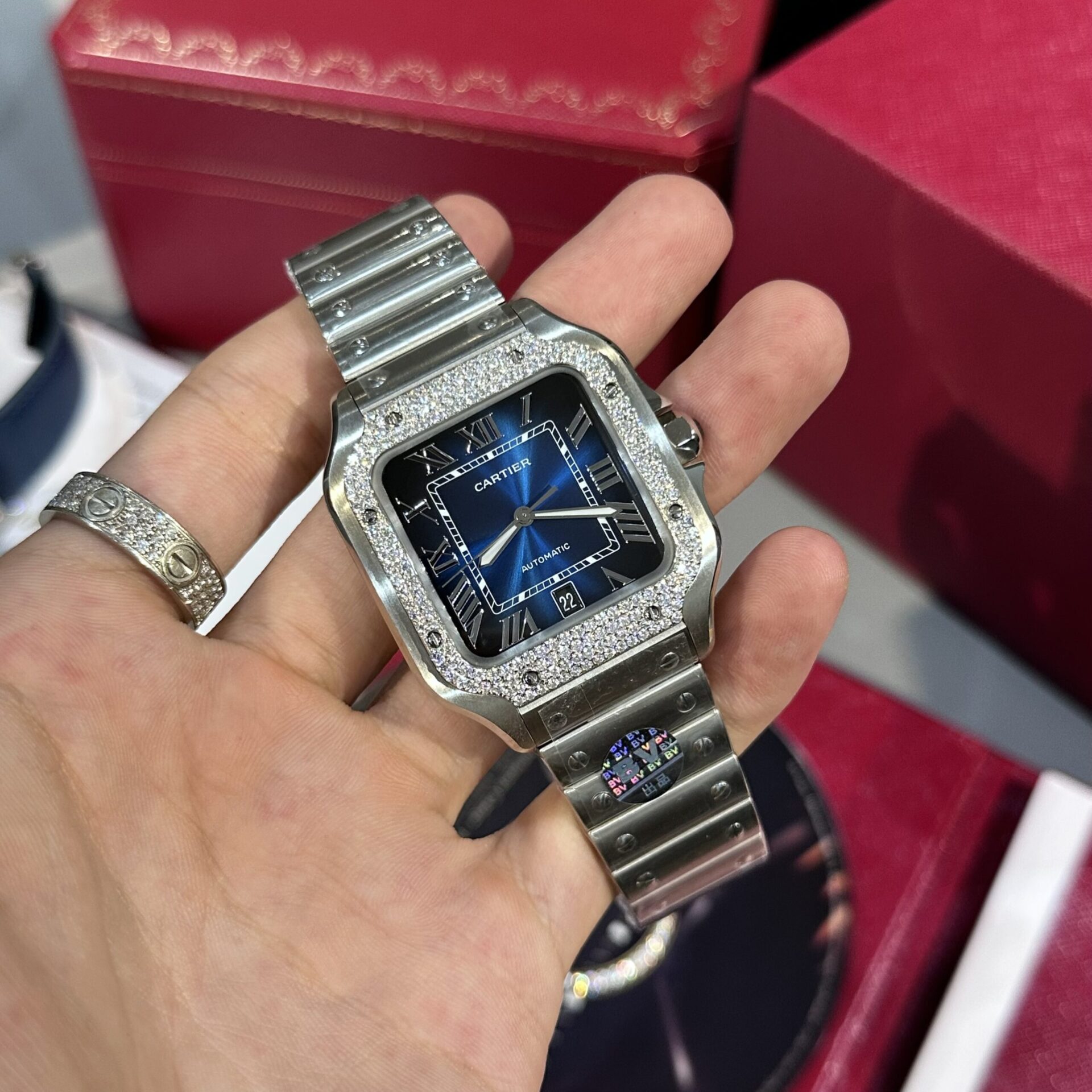 replica Cartier Best Replica Watch Santos De Cartier WSSA0039 Black Dial BV Factory 39.8mm WATCHES 1 