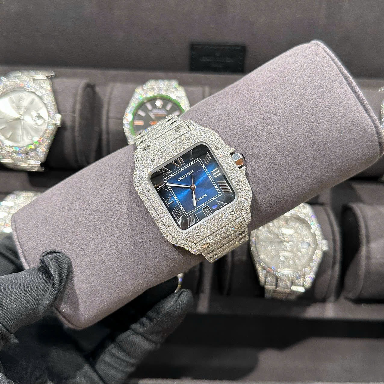 replica Cartier Ballon Bleu Women’s Replica 11 Watch White Dial Black Leather Strap 28mm WATCHES 1 