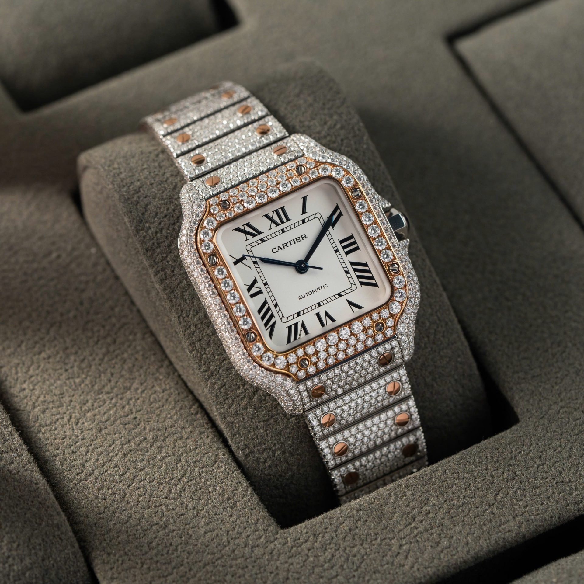 replica Cartier Santos De Cartier WSSA0013 Replica Wath Blue Dial BV Factory 39.8mm WATCHES 1 