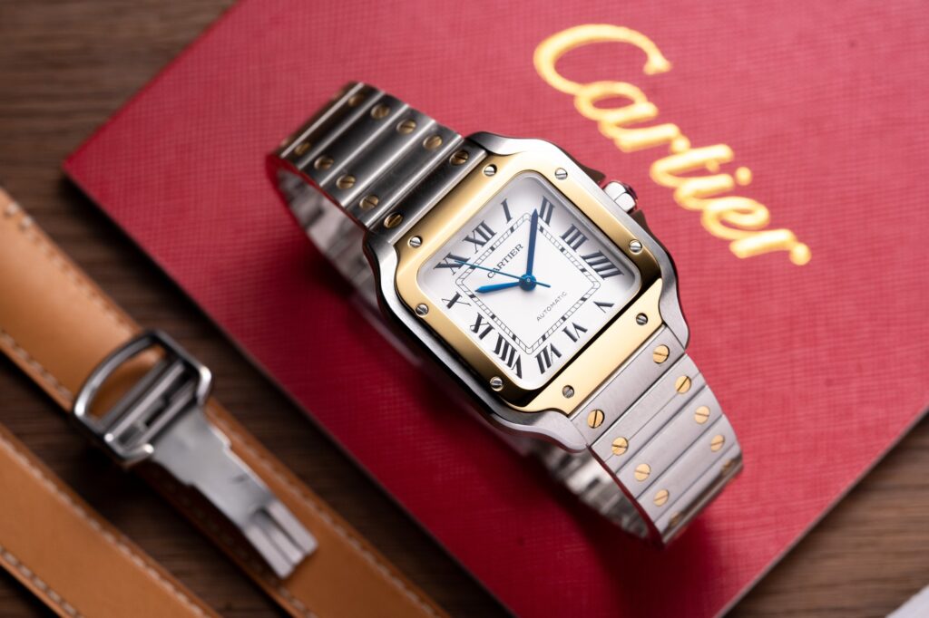 replica Cartier Replica Watch Santos Custom Moissanite Diamonds BV Factory 39.8mm WATCHES 1 