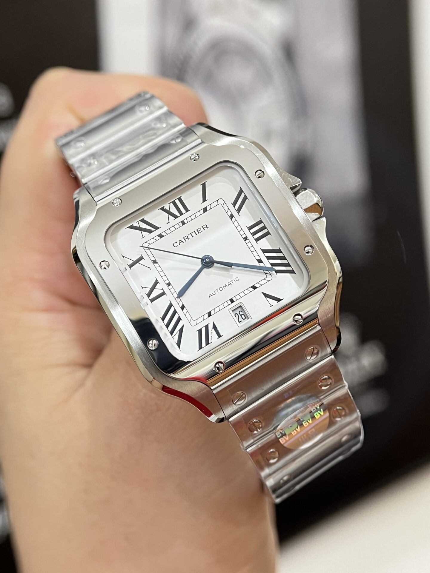 replica Cartier Replica Watch Santos WSSA0039 Black Rubber Strap BV Factory 39.8mm WATCHES 1 