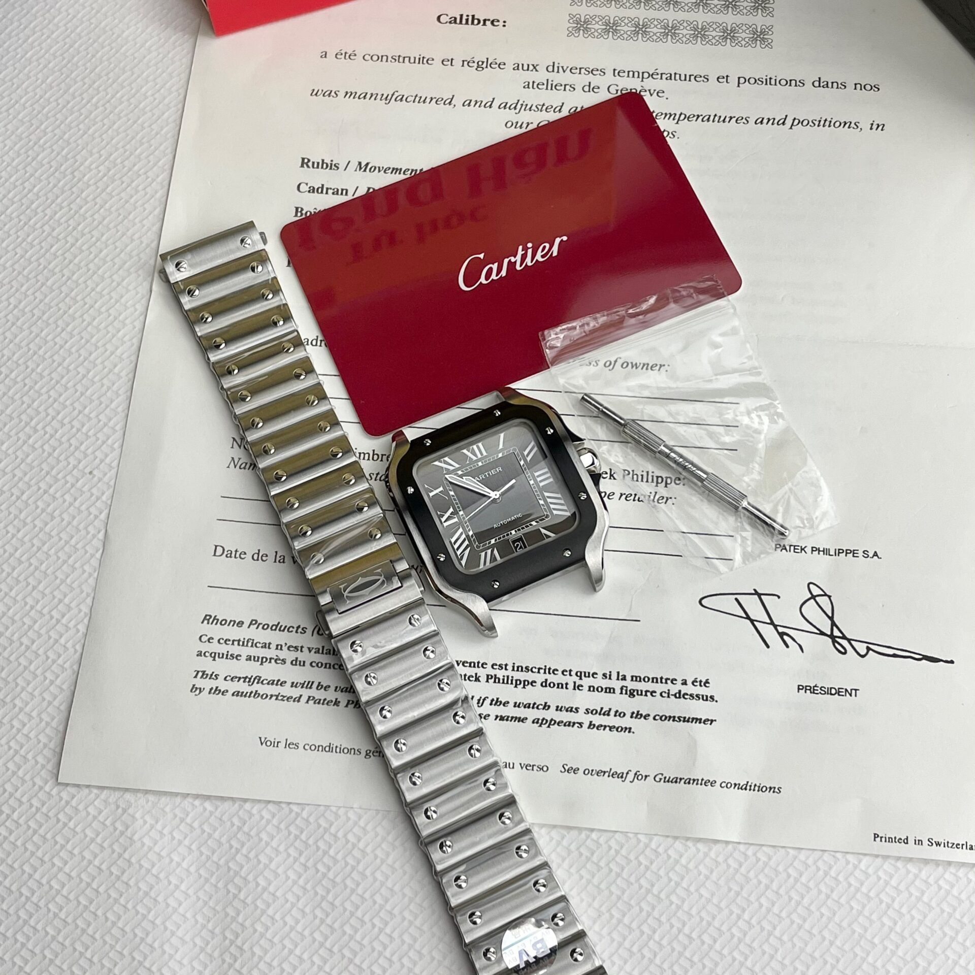 replica Cartier Replica Watch Santos Custom Moissanite Diamonds Hong Kong 39.8mm WATCHES 1 