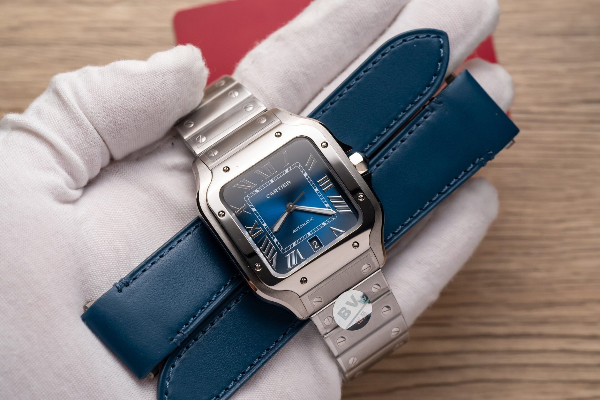 replica Cartier Santos Replica Watch Full CZ Metal Wire 39.8mm WATCHES 1 