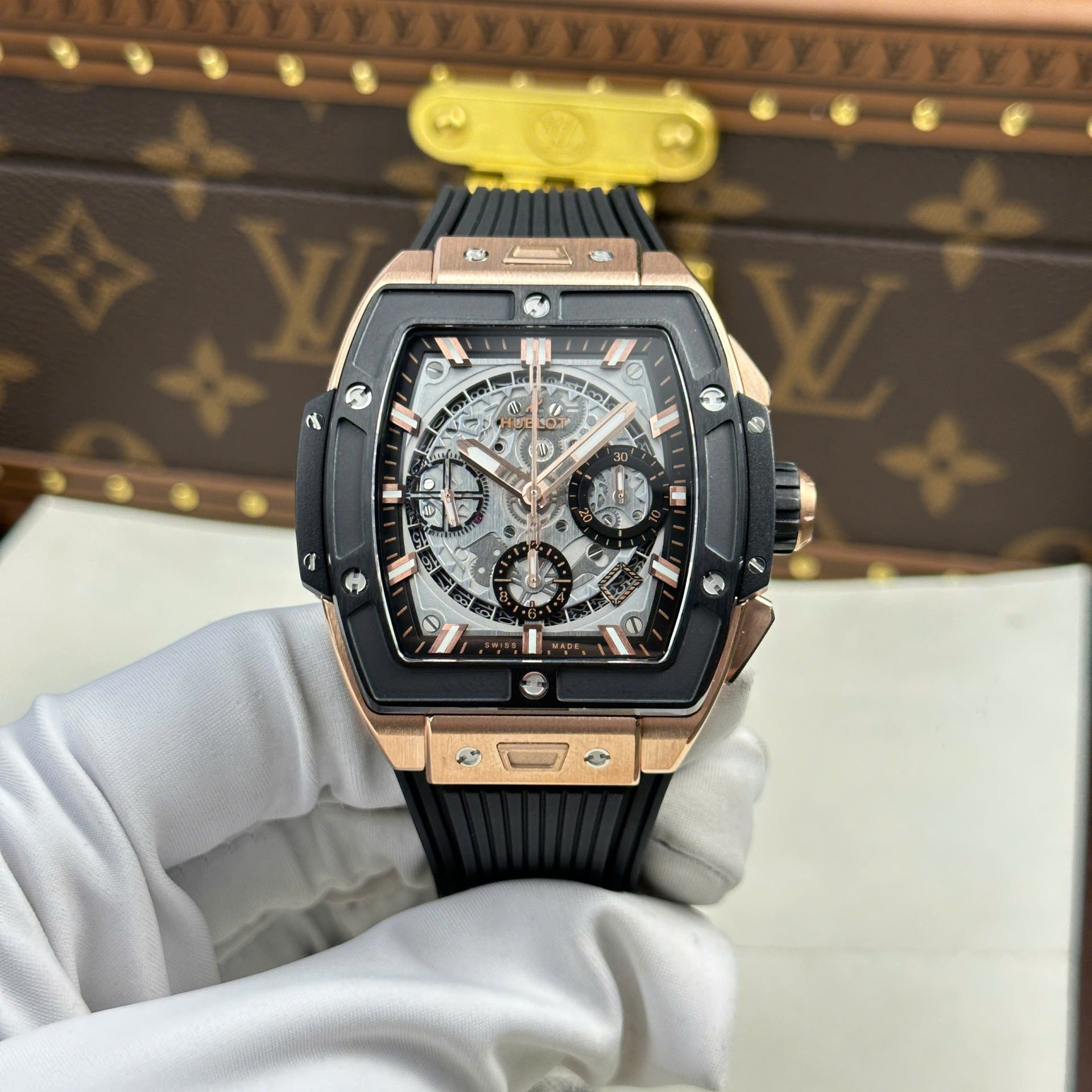 replica Hublot Best Replica Watch Big Bang Unico White Ceramic Rubber Strap BBF Factory 42mm WATCHES 1 