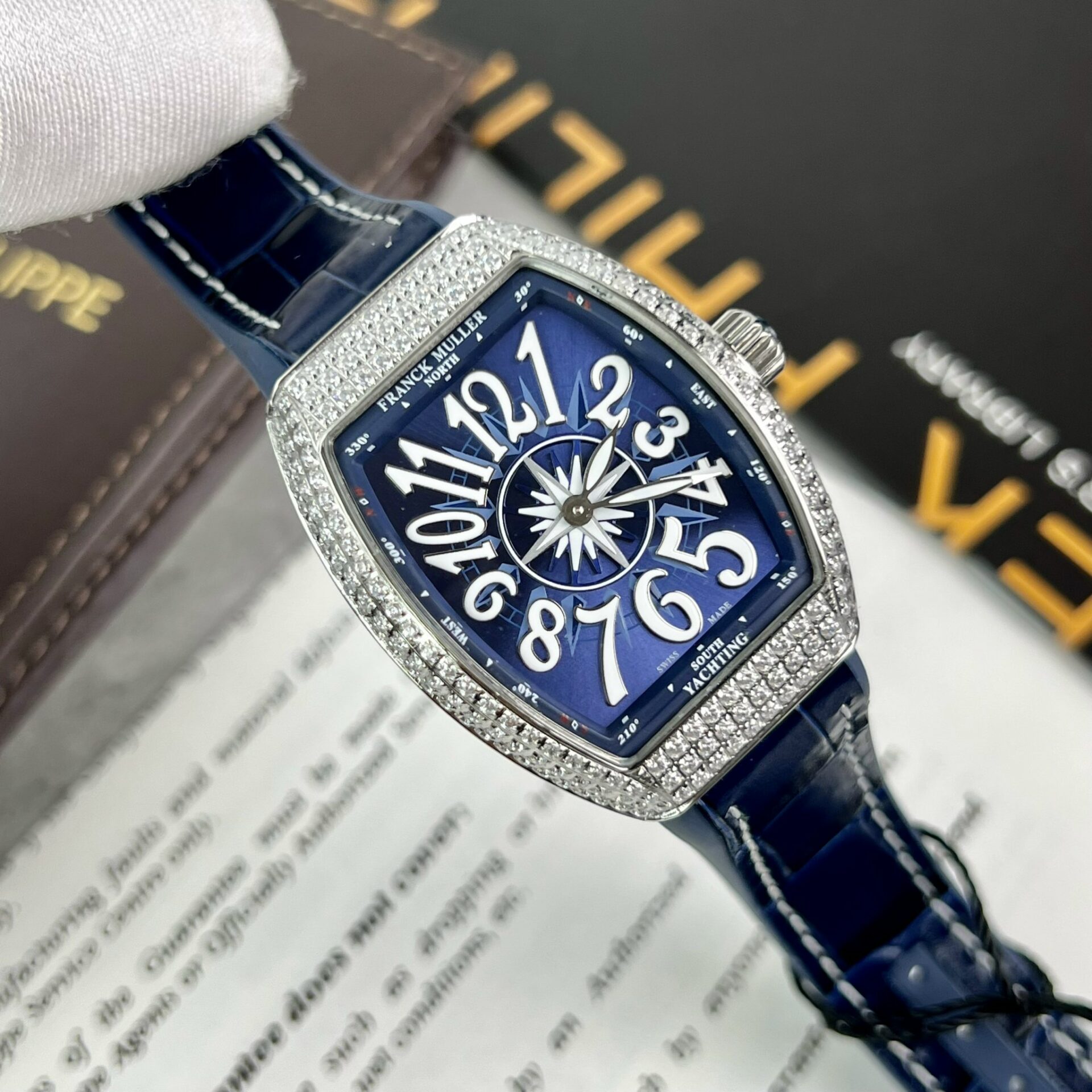 replica Franck Muller V45 Replica 1:1 Watch Black Leather Strap ABF Factory 45mm WATCHES 1 