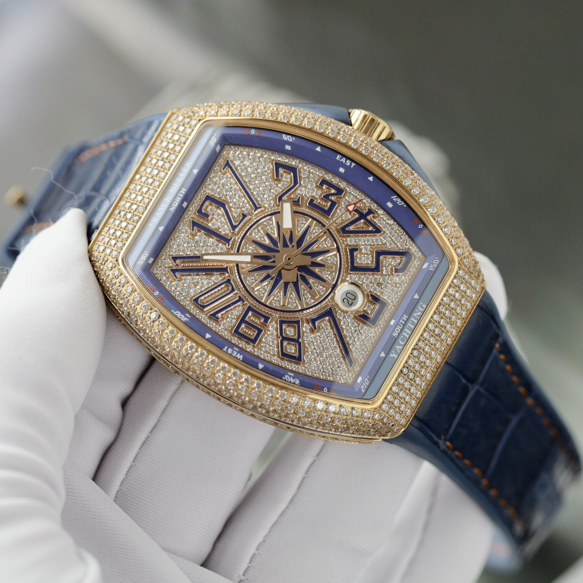 replica Franck Muller V45 Rose Gold Replica Watch Black Dial AB Factory 45mm WATCHES 1 