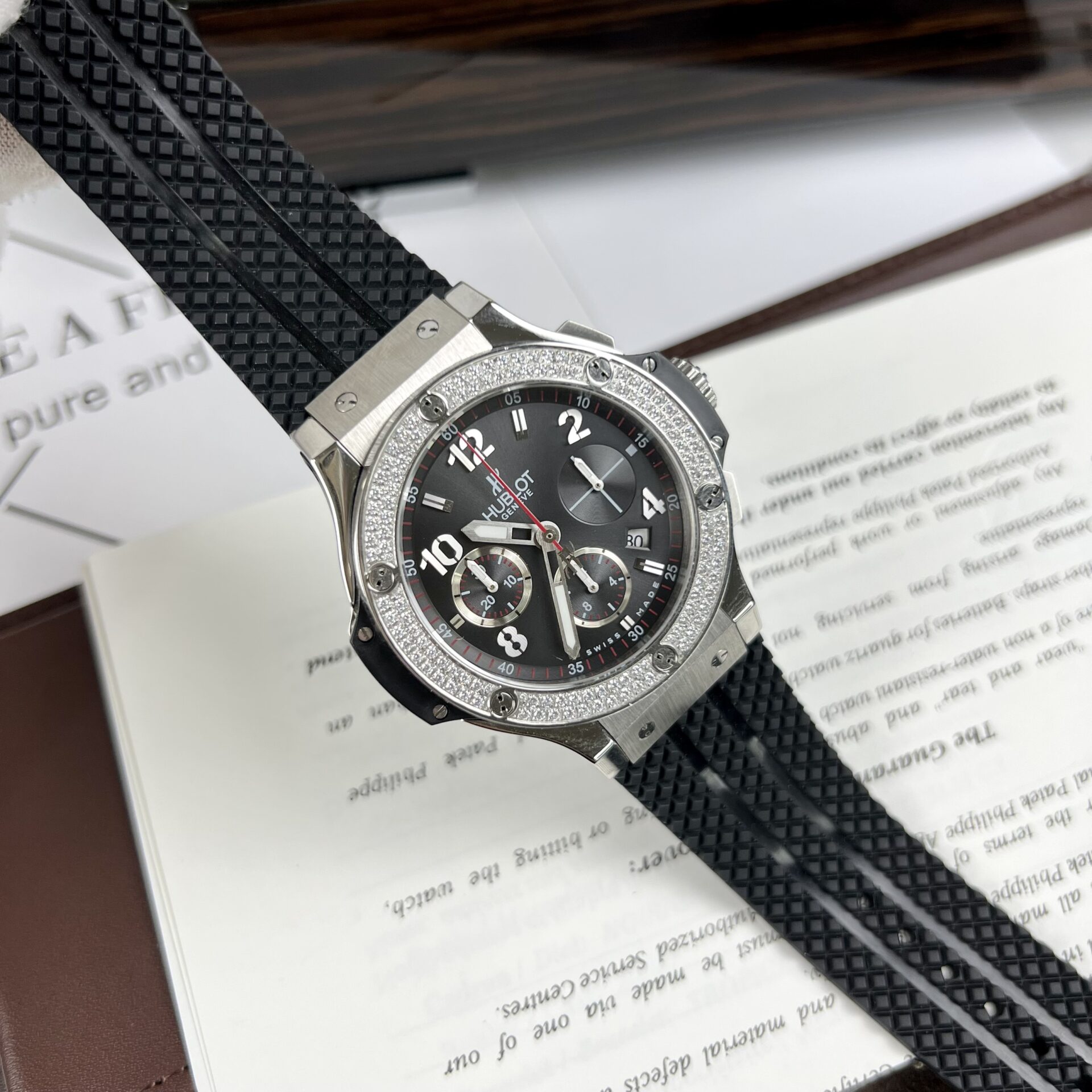 replica Hublot Replica Watch Big Bang Sang Bleu II Titanium Black Dial BBF 45mm WATCHES 1 