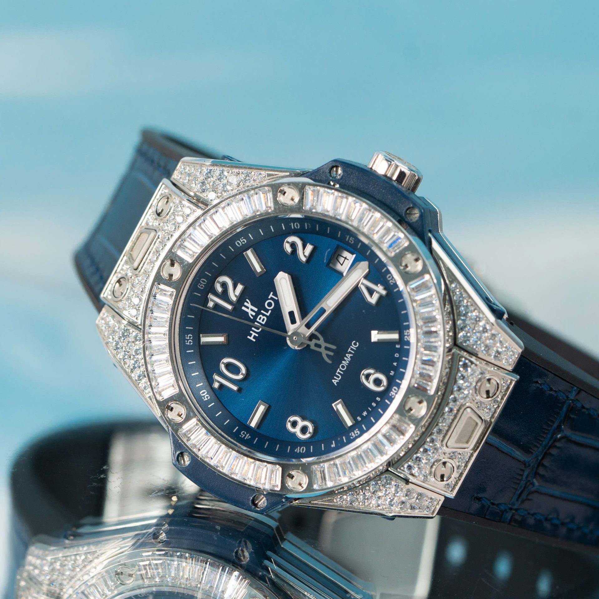 replica Hublot Best Replica Watch Square Bang King Gold Custom Moissanite Diamonds BBF 42mm WATCHES 1 