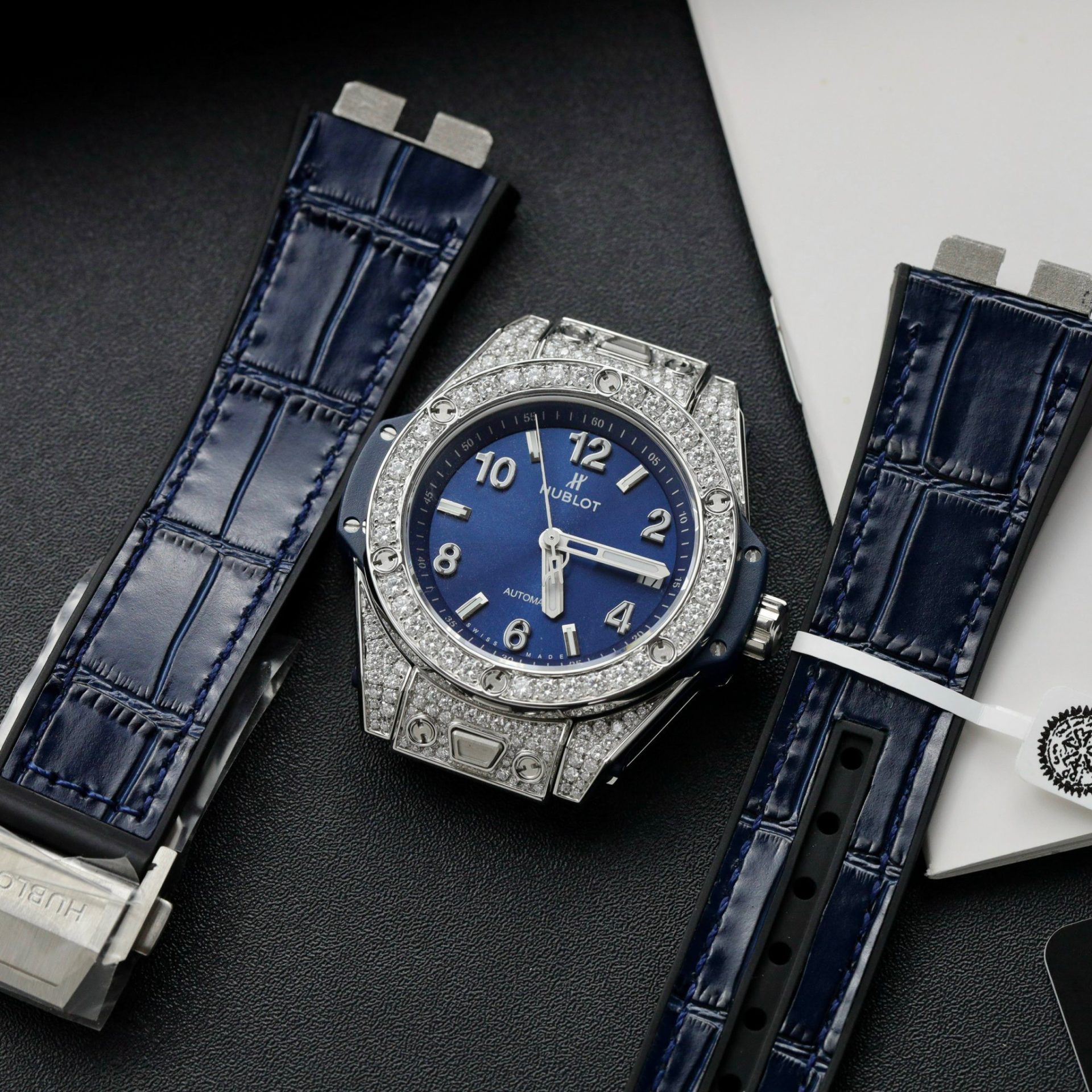 replica Hublot Replica Watches Big Bang Sang Bleu ll King Gold Black Dial BBF 45mm WATCHES 1 