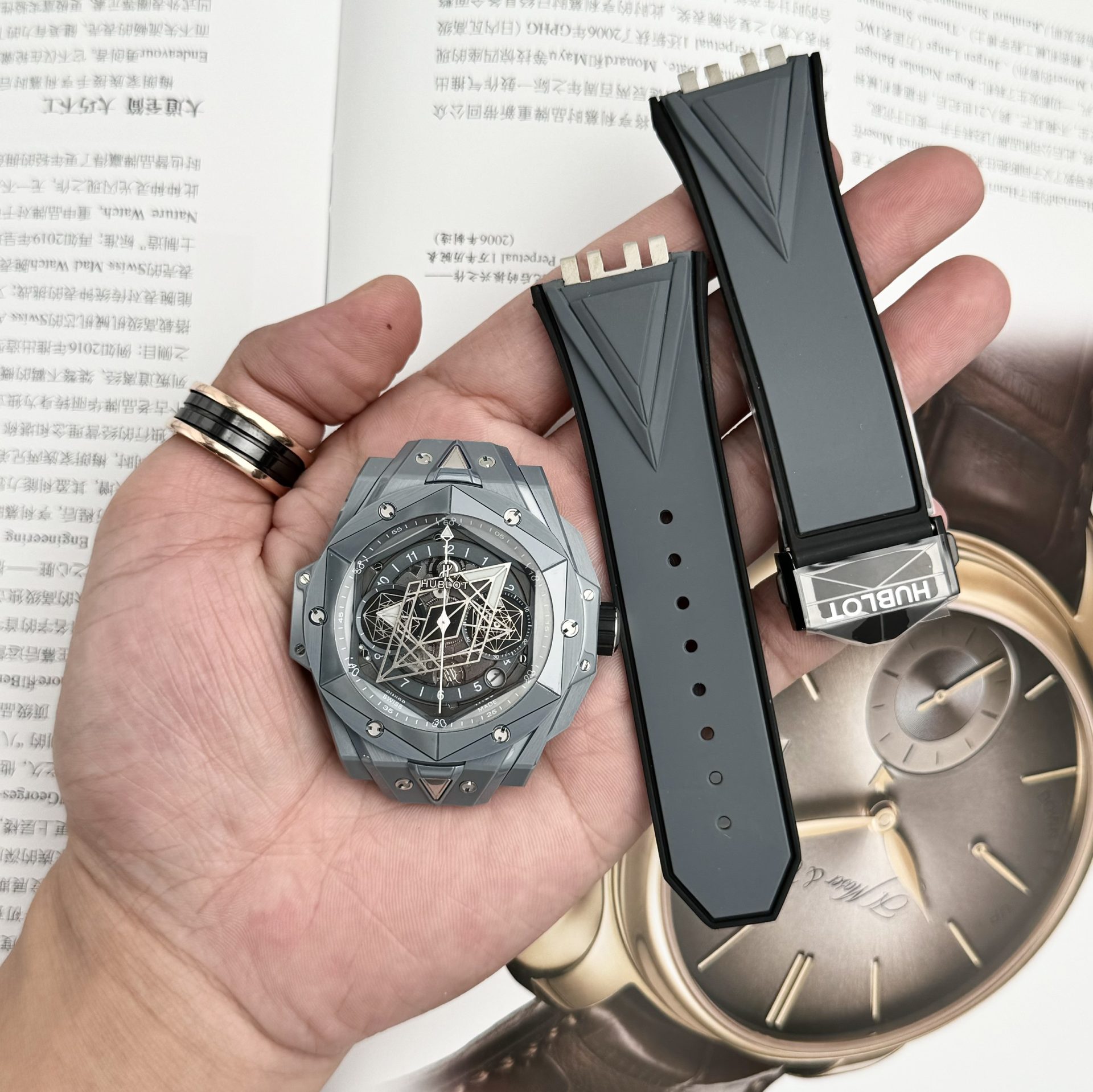 replica Hublot Replica Watch Big Bang Unico King Gold Rubber Strap BBF Factory 42mm WATCHES 1 