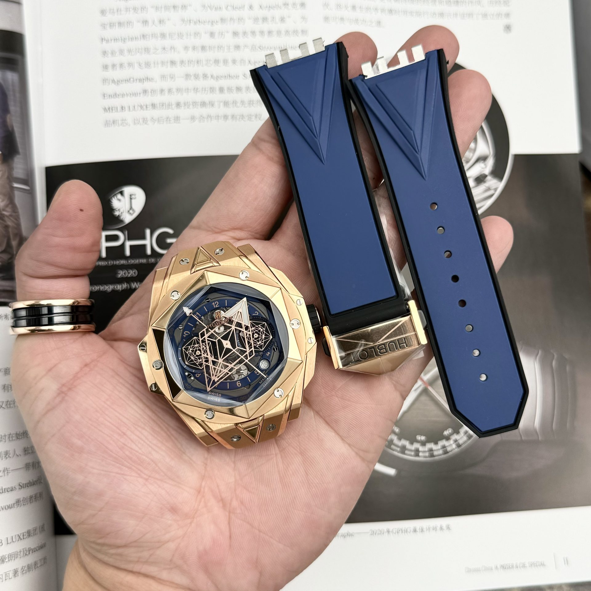 replica Hublot Replica Watch Big Bang Unico King Gold Rubber Strap BBF Factory 42mm WATCHES 1 