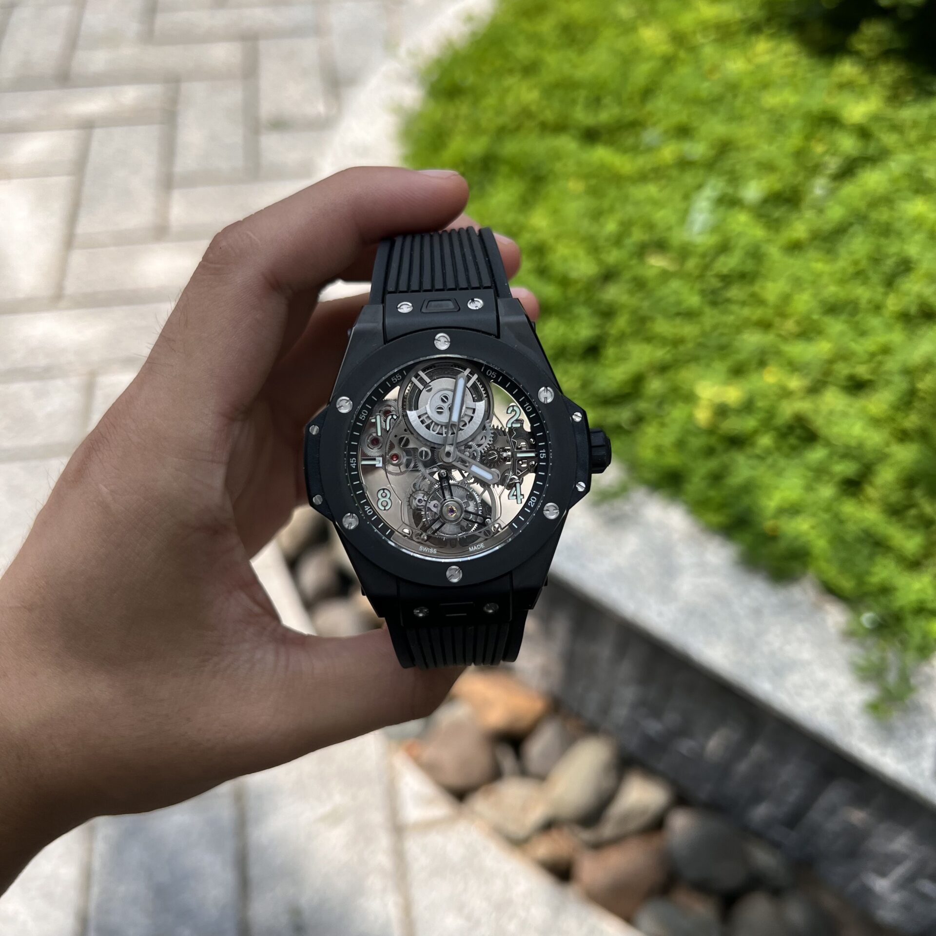 replica Hublot Replica Watch Big Bang One Click Custom Full Moissanite Diamonds 39mm WATCHES 1 
