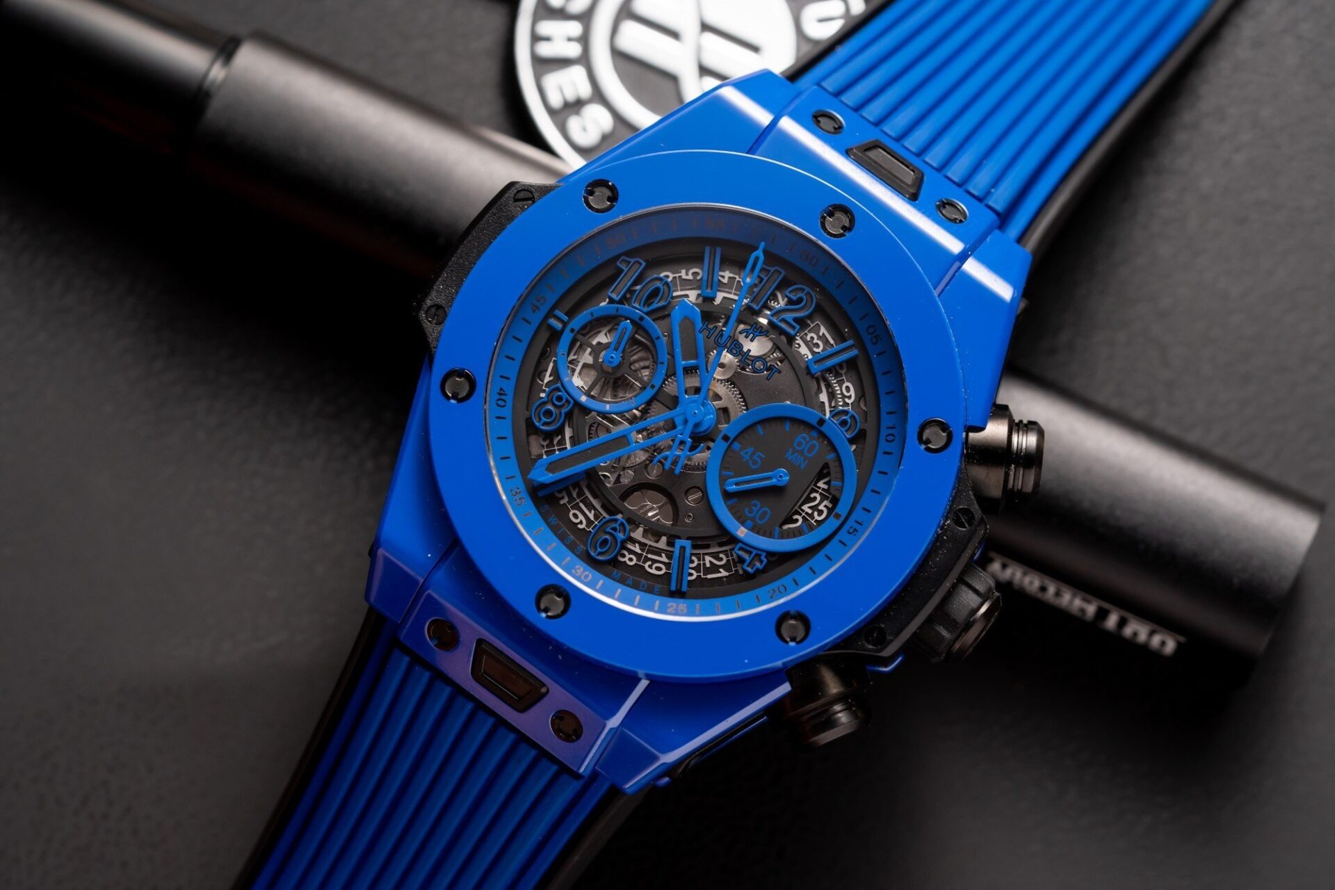 replica Hublot Fake Watch Big Bang One Click Dial Blue Custom Diamonds Moissanite 39mm WATCHES 1 