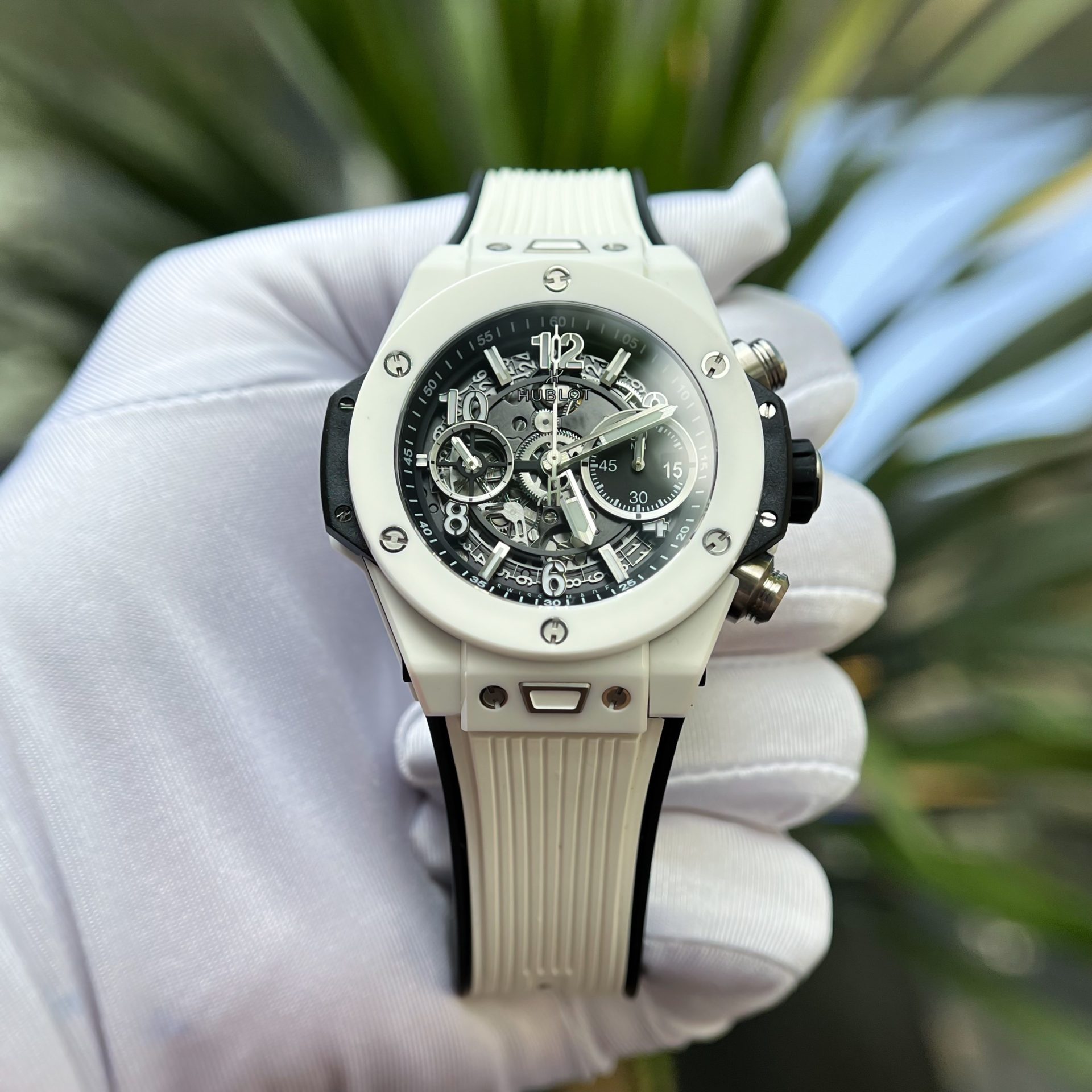 replica Hublot Fake Watches Big Bang Chronograph King Gold Black Dial 44mm WATCHES 1 