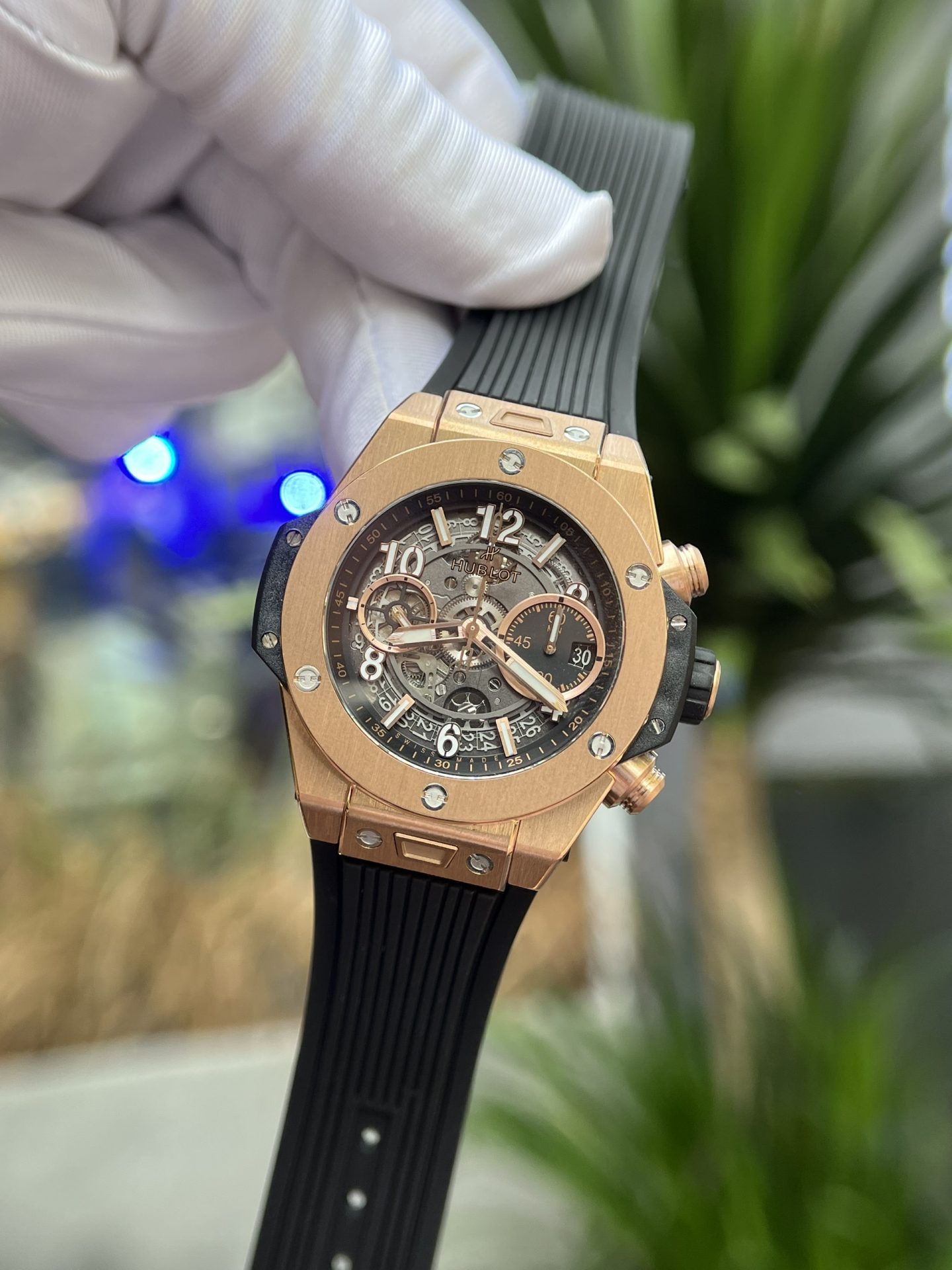replica Hublot Best Replica Watch Big Bang Unico White Ceramic Rubber Strap BBF Factory 42mm WATCHES 1 