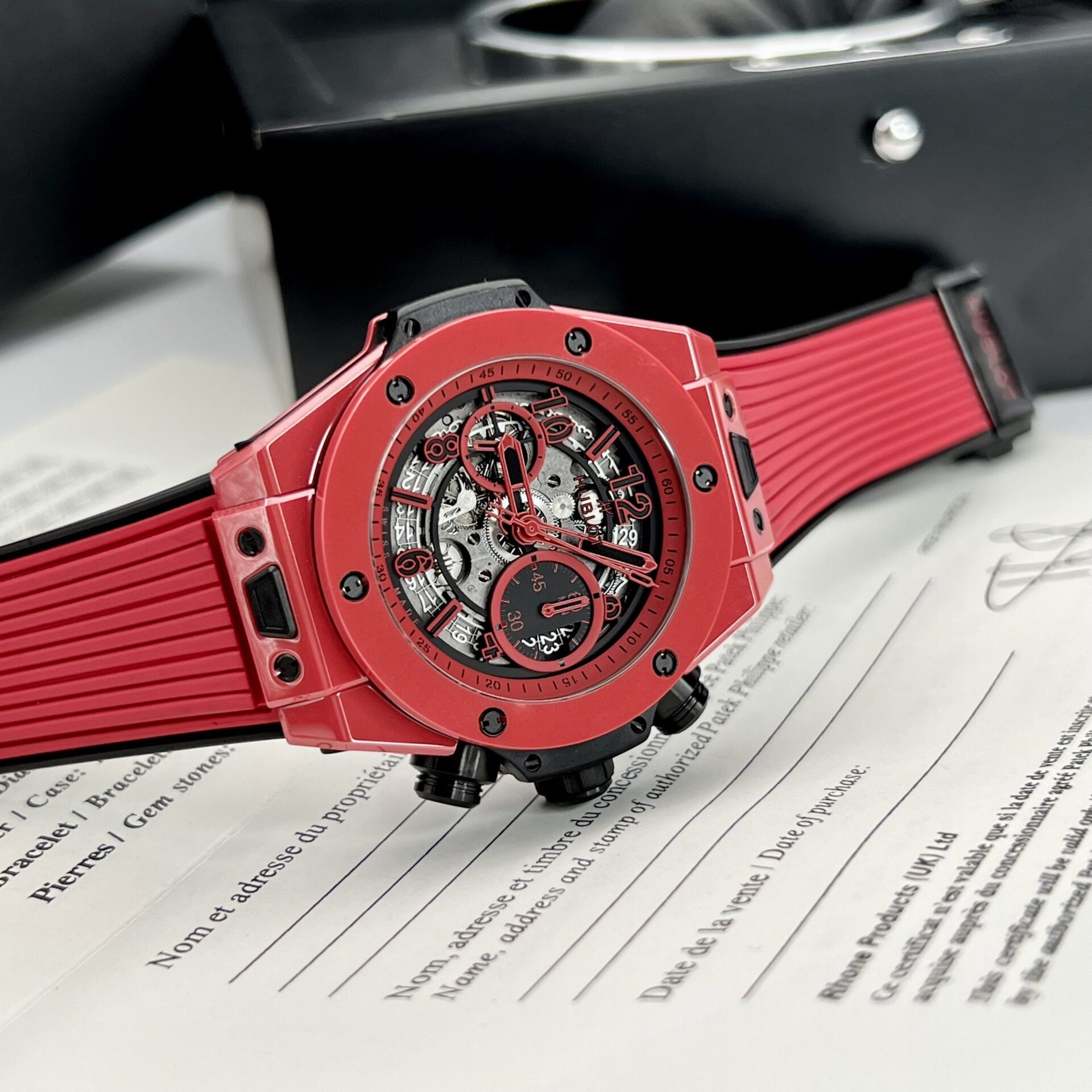 replica Hublot Best Replica Watch Big Bang Sang Bleu II King Gold White Dial BBF 45mm WATCHES 1 