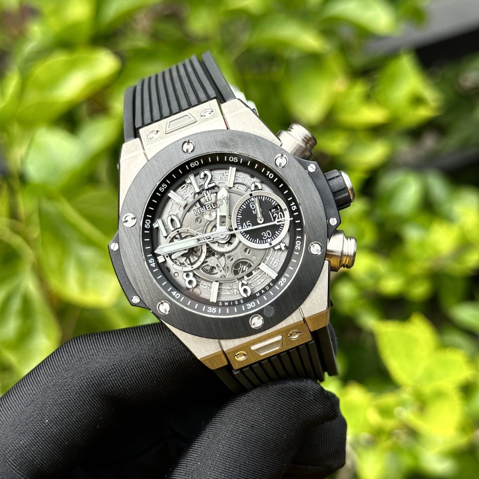 replica Hublot Replica Watch Big Bang Sang Bleu II Titanium Blue Dial BBF 45mm WATCHES 1 
