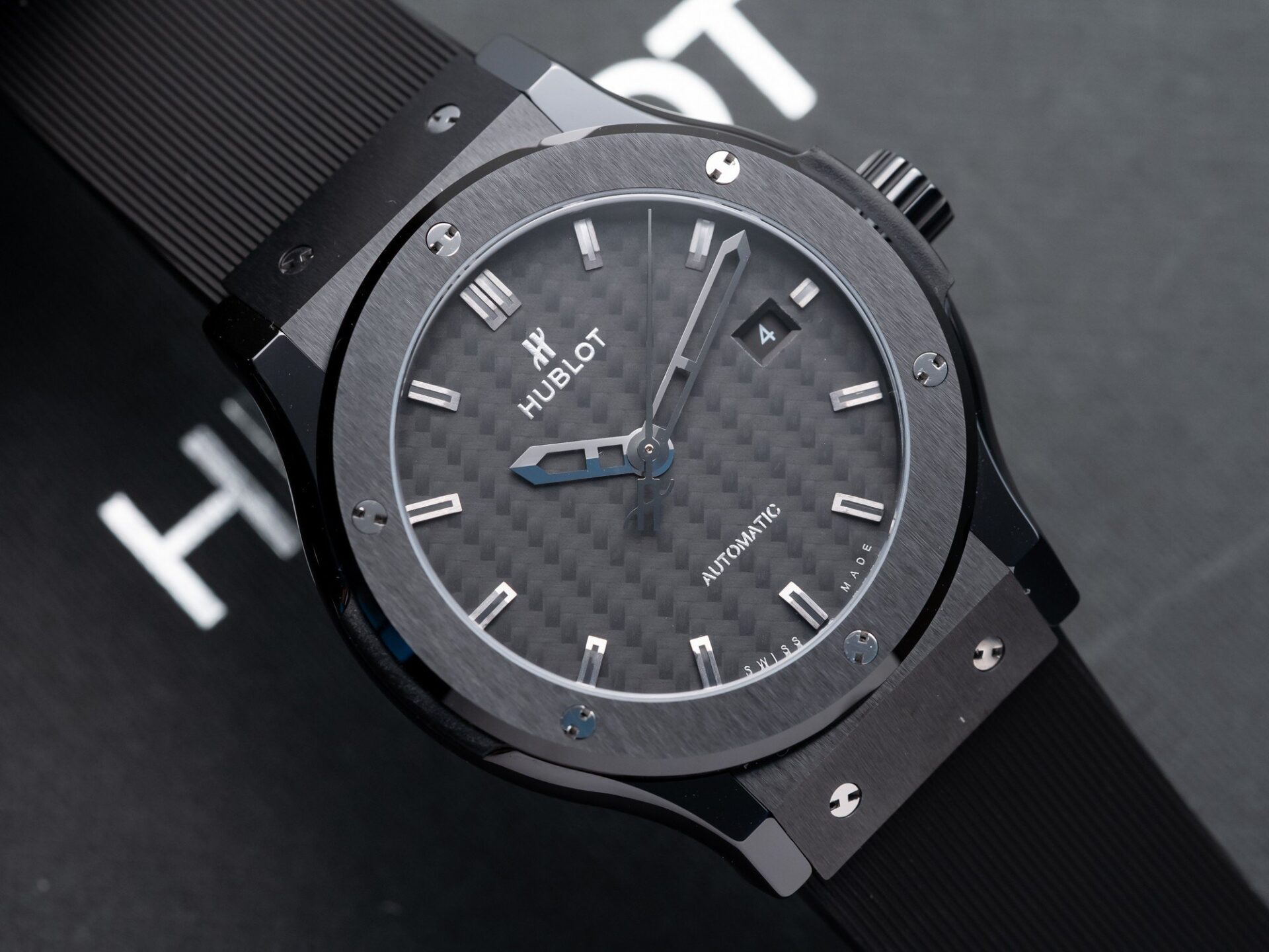 replica Hublot Replica Watch Classic Fussion Custom Blue Dial Moissanite Diamonds 33mm WATCHES 1 