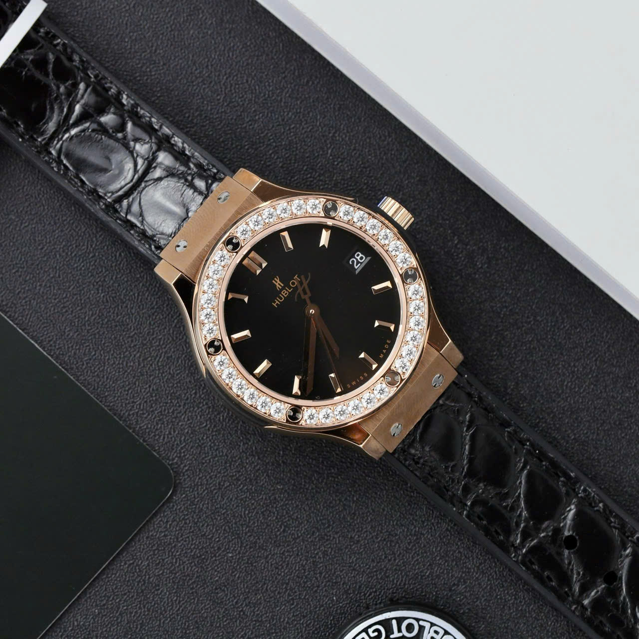 replica Hublot Replica Watch Big Bang One Click Custom Full Moissanite Diamonds 39mm WATCHES 1 