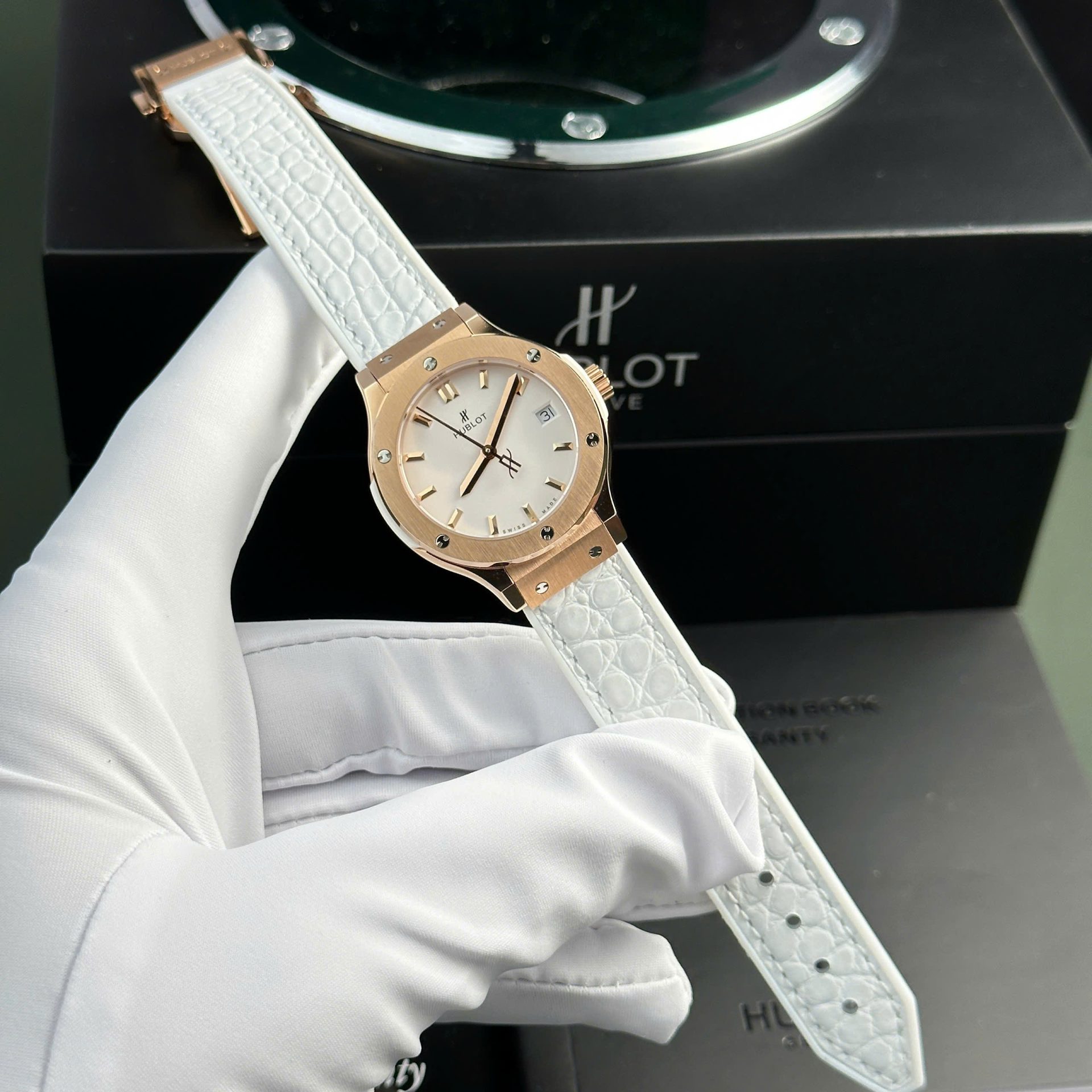 replica Hublot Best Replica Watch Big Bang Unico White Ceramic Rubber Strap BBF Factory 42mm WATCHES 1 