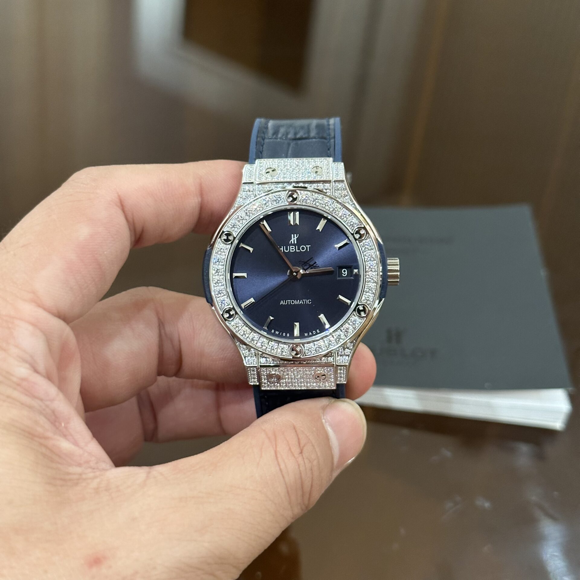 replica Hublot Replica Watch Big Bang One Click Custom Full Moissanite Diamonds 39mm WATCHES 1 