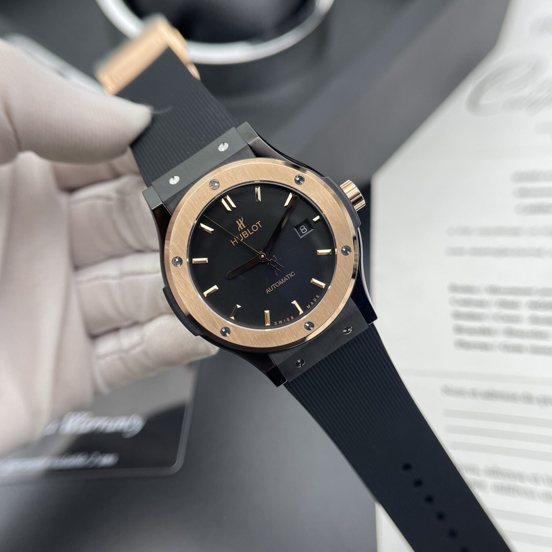 replica Hublot Replica Watch Spirit Of Big Bang King Gold Black Dial 42mm WATCHES 1 
